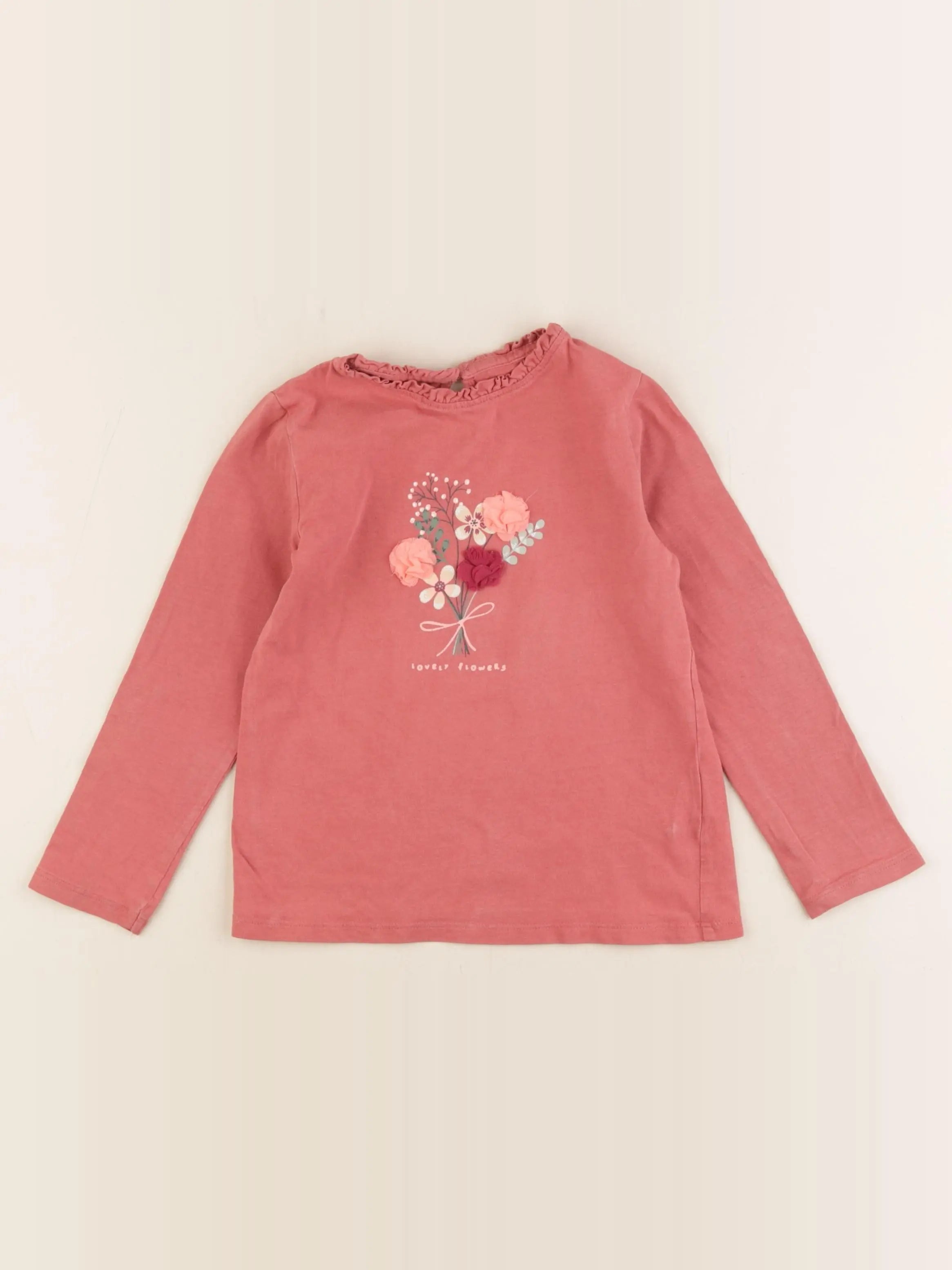 Vertbaudet - tee-shirt rose - 4 ans