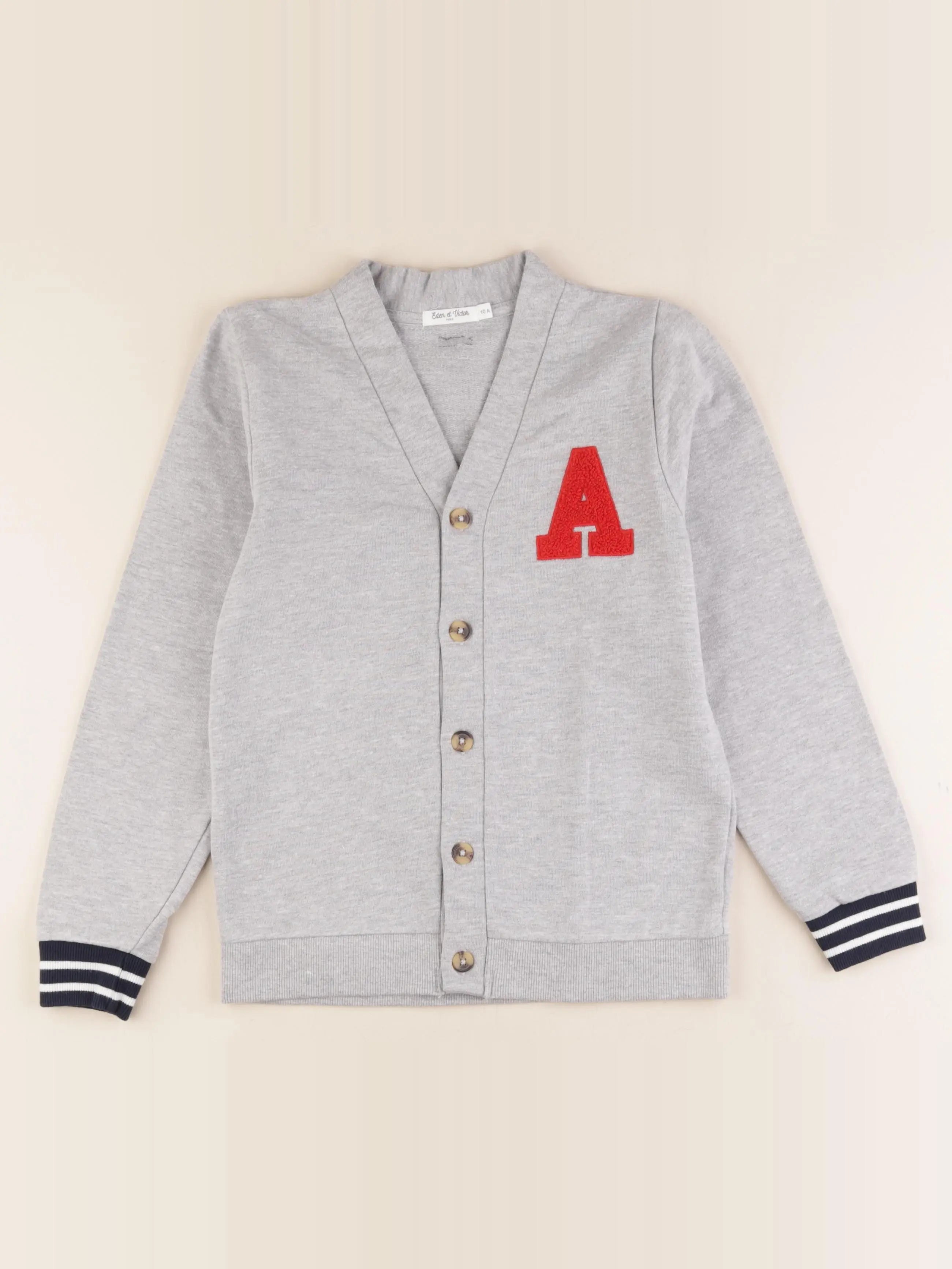 Eden & Victor - sweat gris - 10 ans