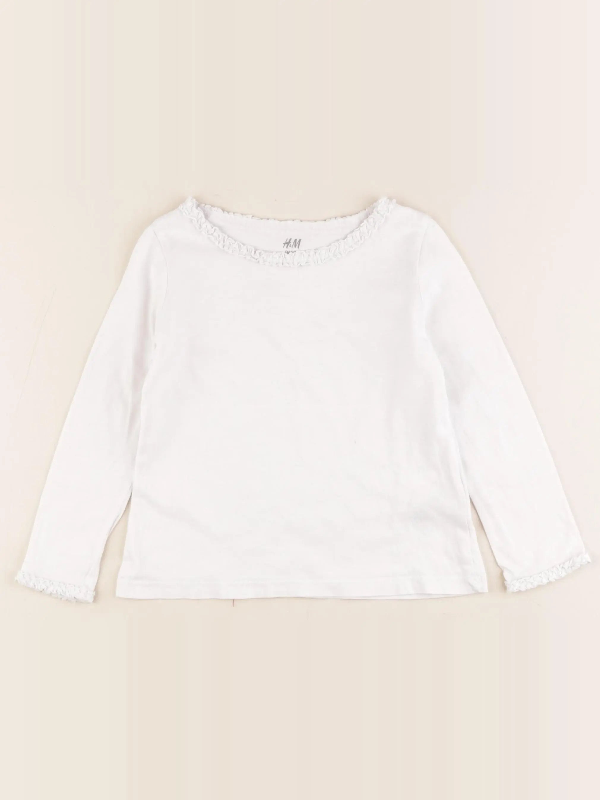 H&M - tee-shirt blanc - 2/4 ans