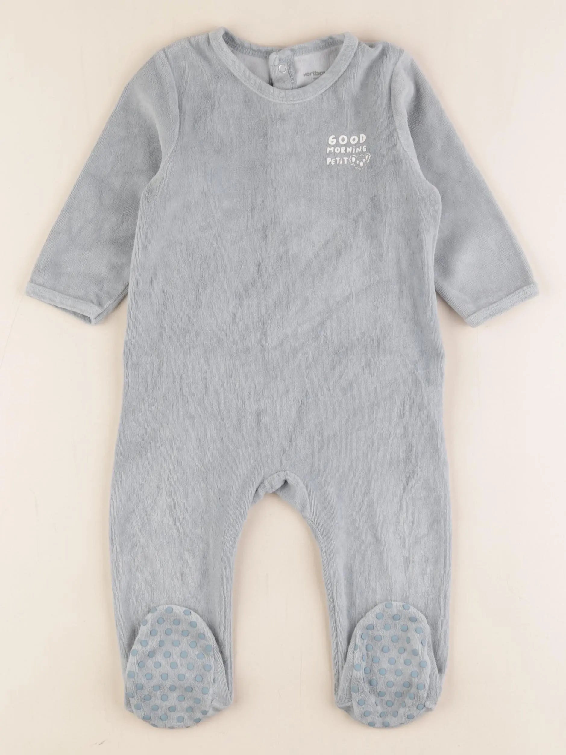 Vertbaudet - pyjama velours vert - 12 mois