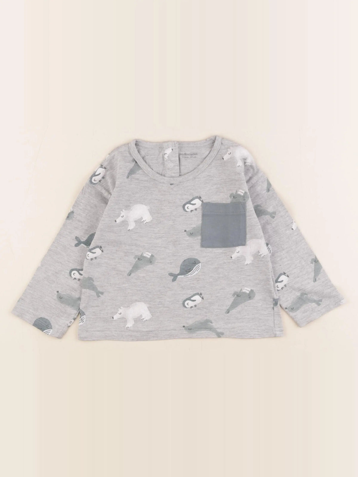 Vertbaudet - tee-shirt gris - 18 mois