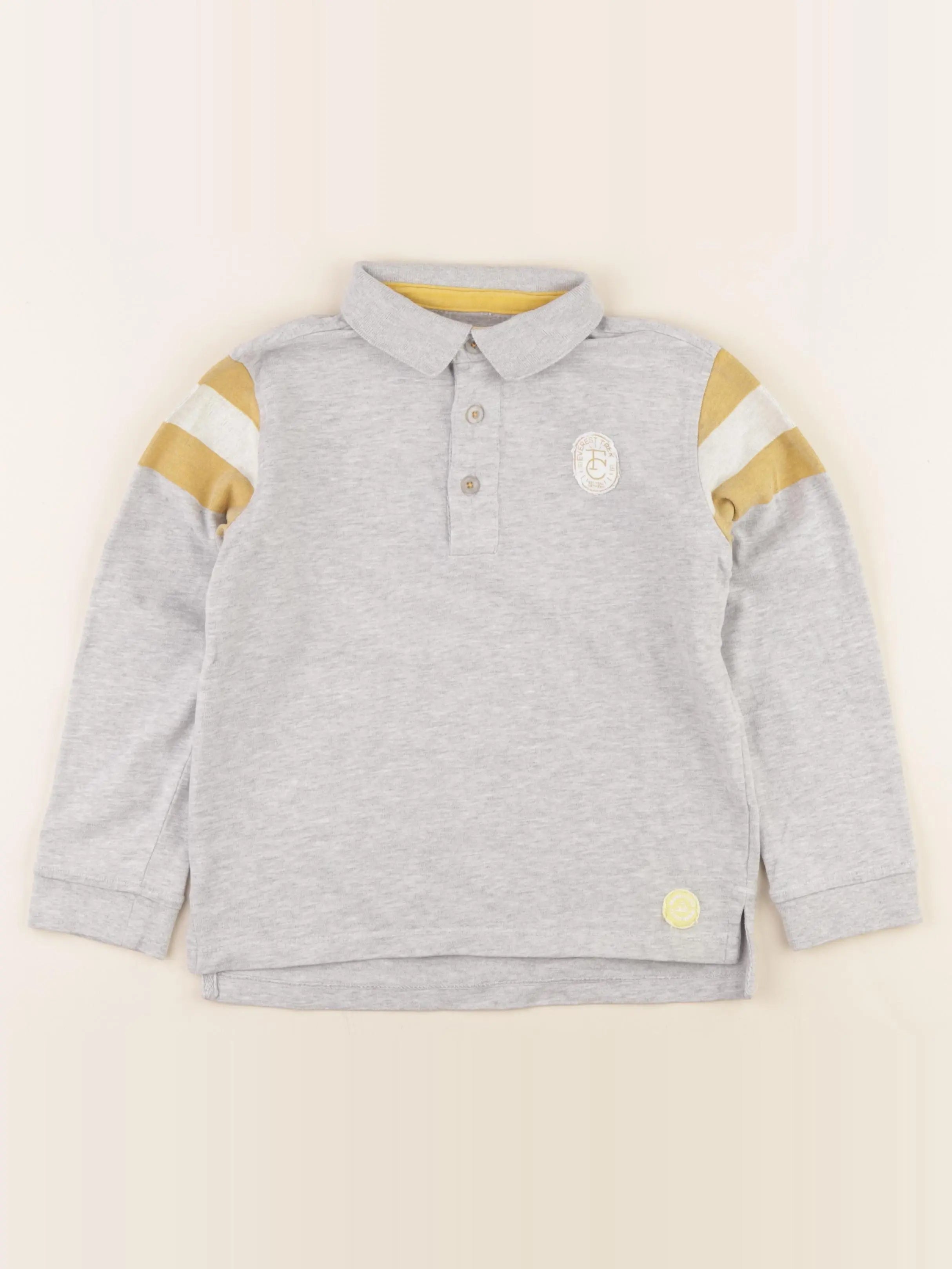 Vertbaudet - polo imprimé au dos gris - 8 ans