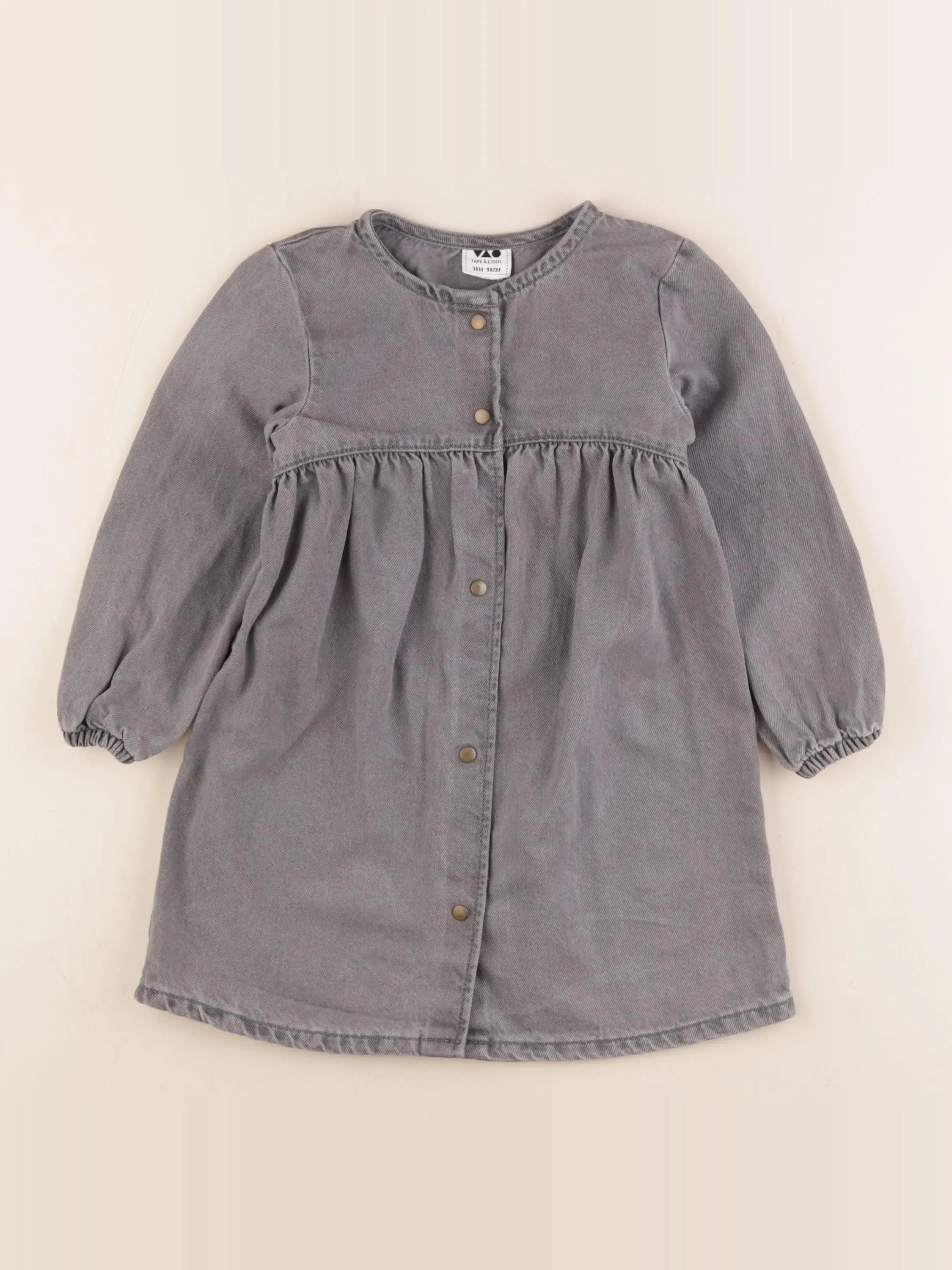 Tape à l'oeil - robe gris - 36 mois