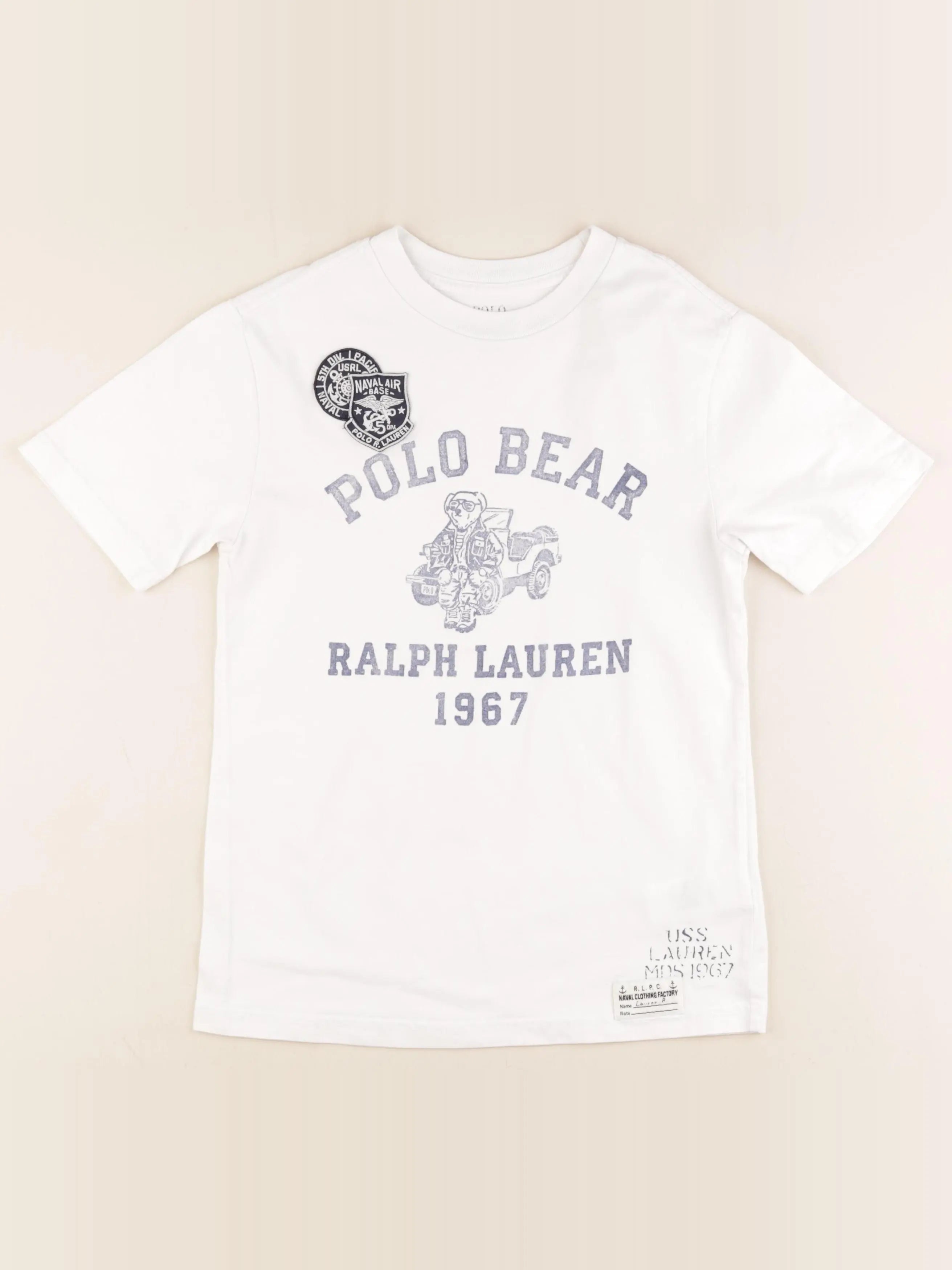 Ralph Lauren - tee-shirt imprimé au dos blanc - 14 ans