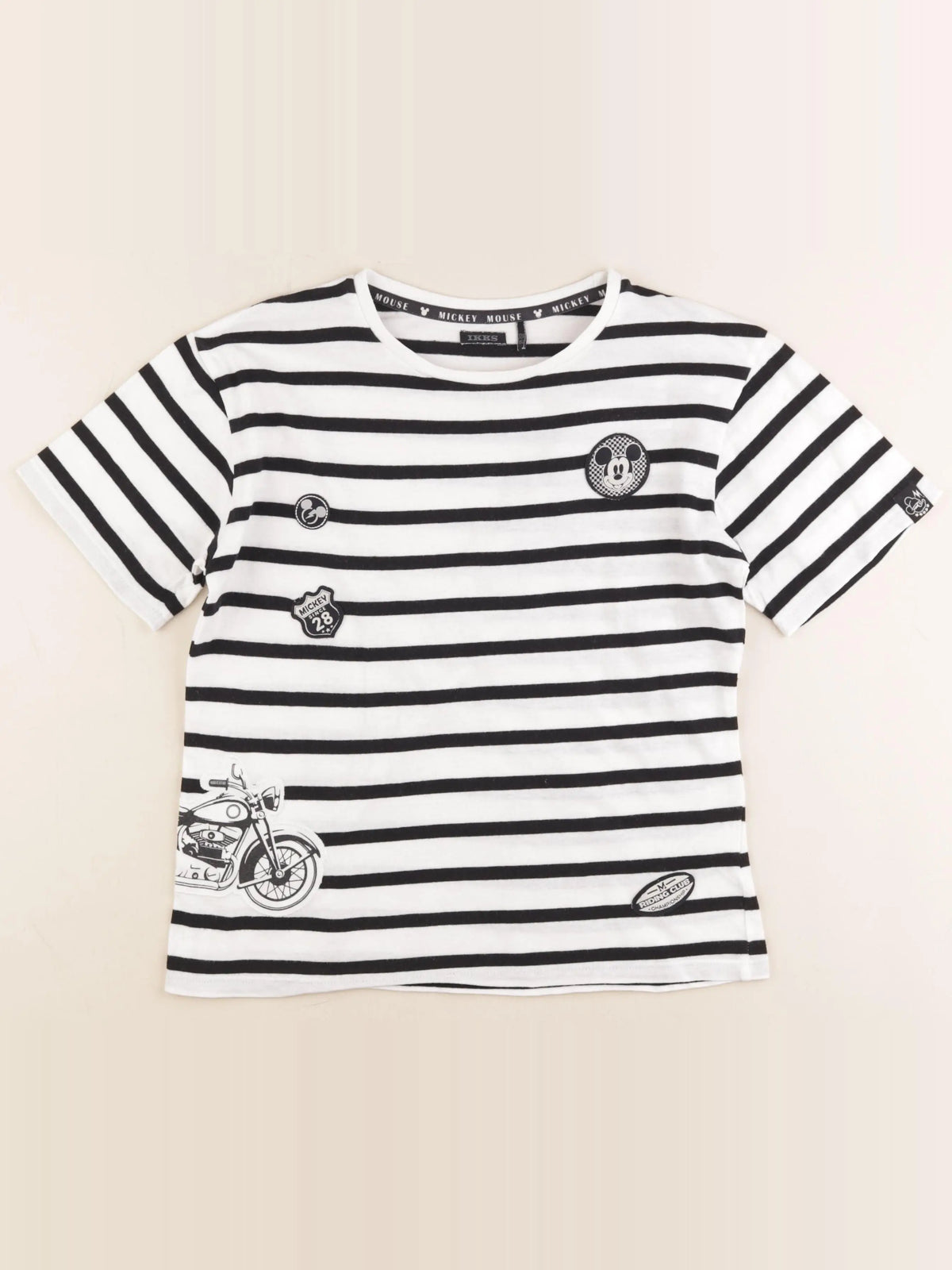 IKKS - tee-shirt blanc, noir - 12 ans
