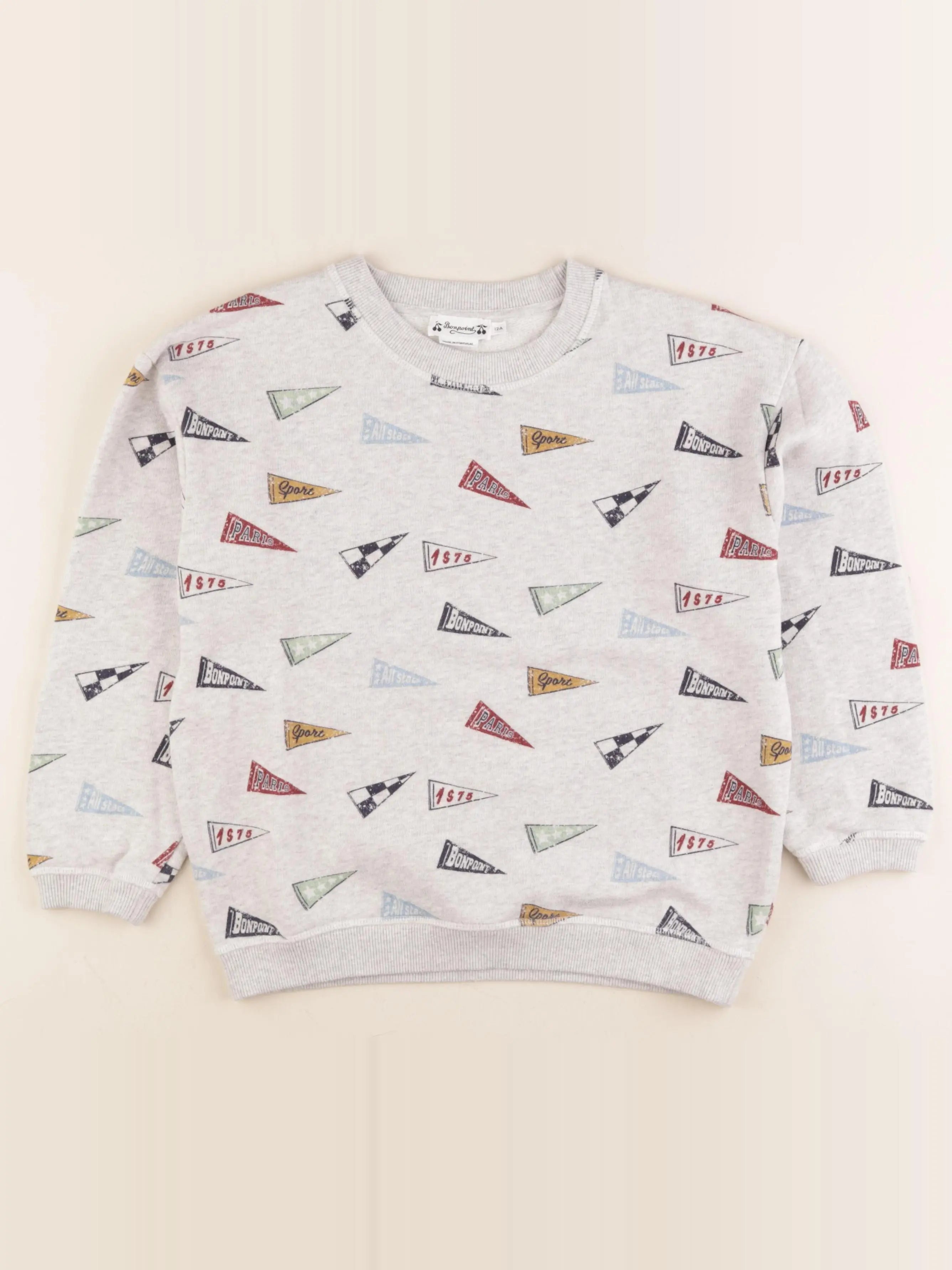 Bonpoint - sweat gris - 12 ans