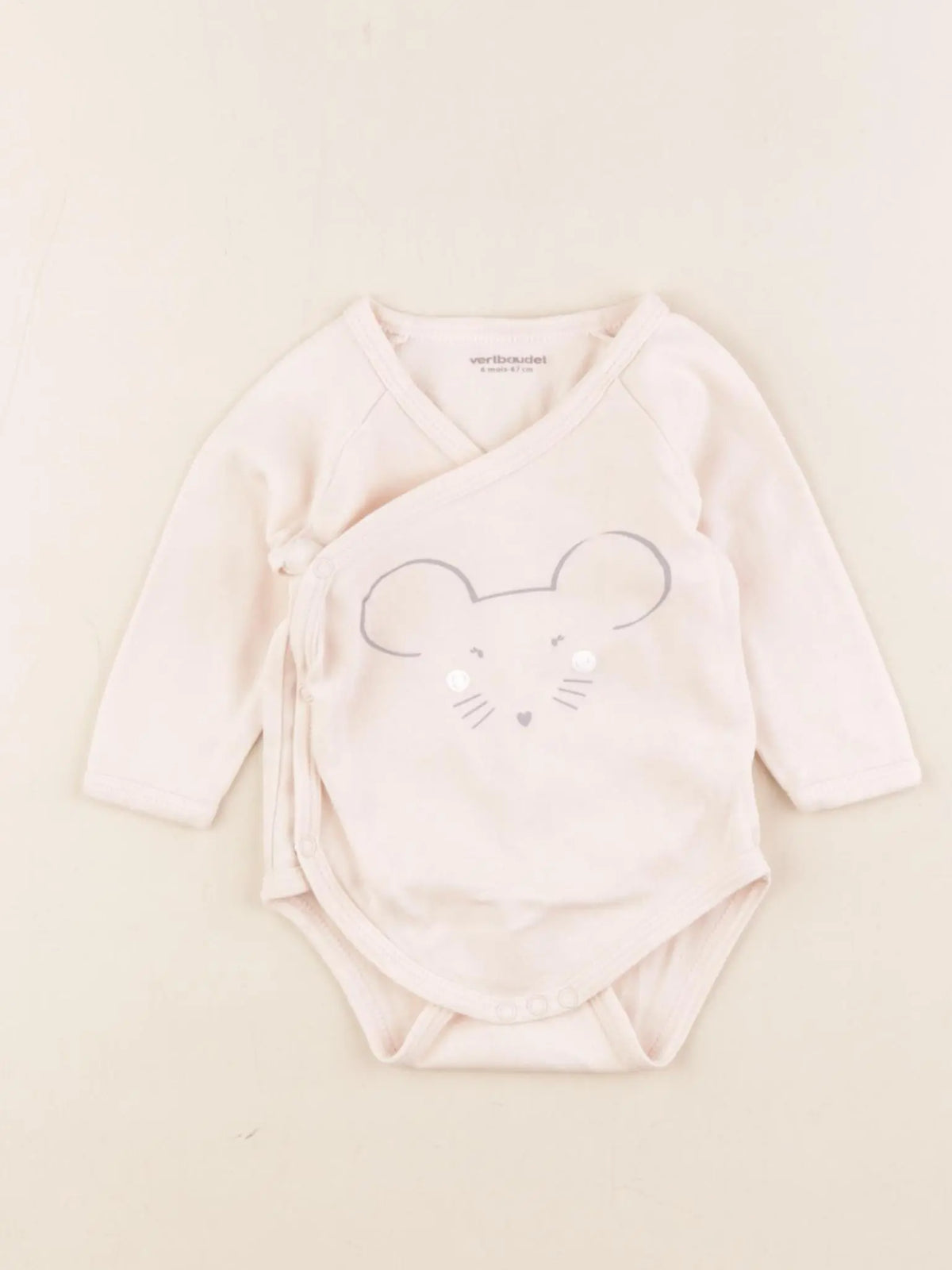 Vertbaudet - body rose - 6 mois