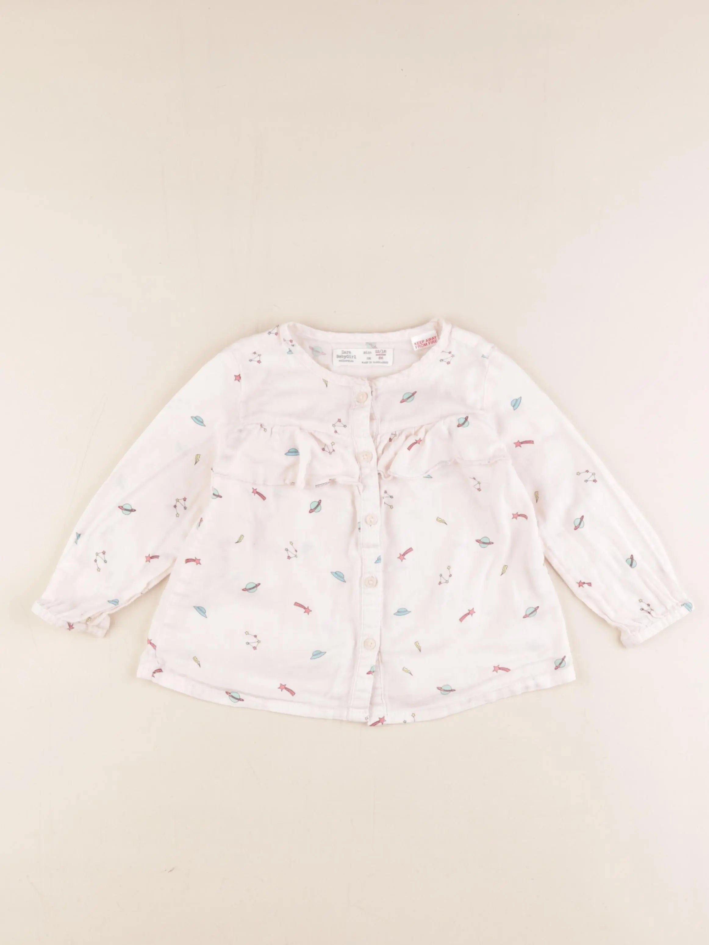 Zara - blouse rose - 12/18 mois