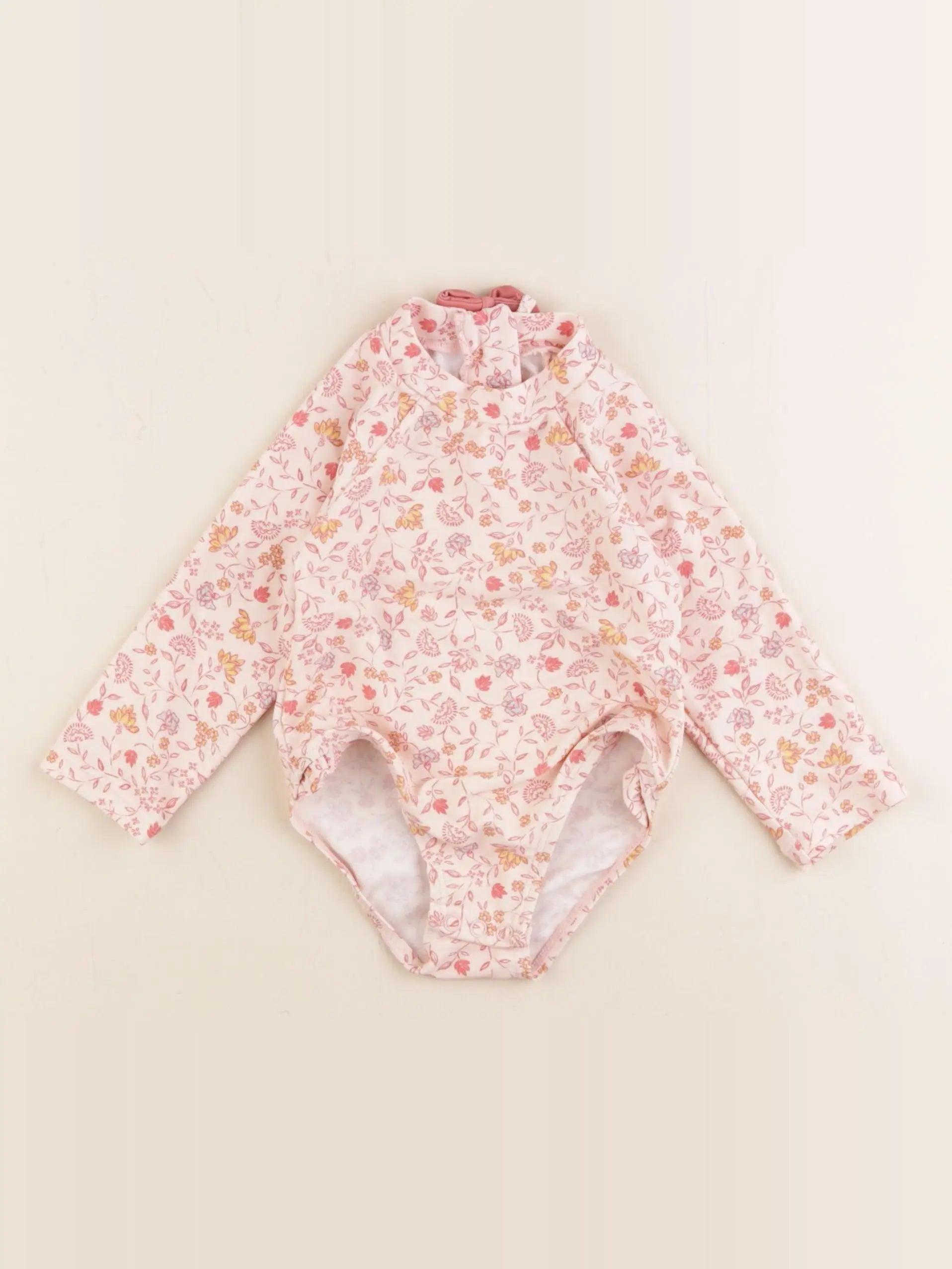 Vertbaudet - combi de bain rose - 12 mois