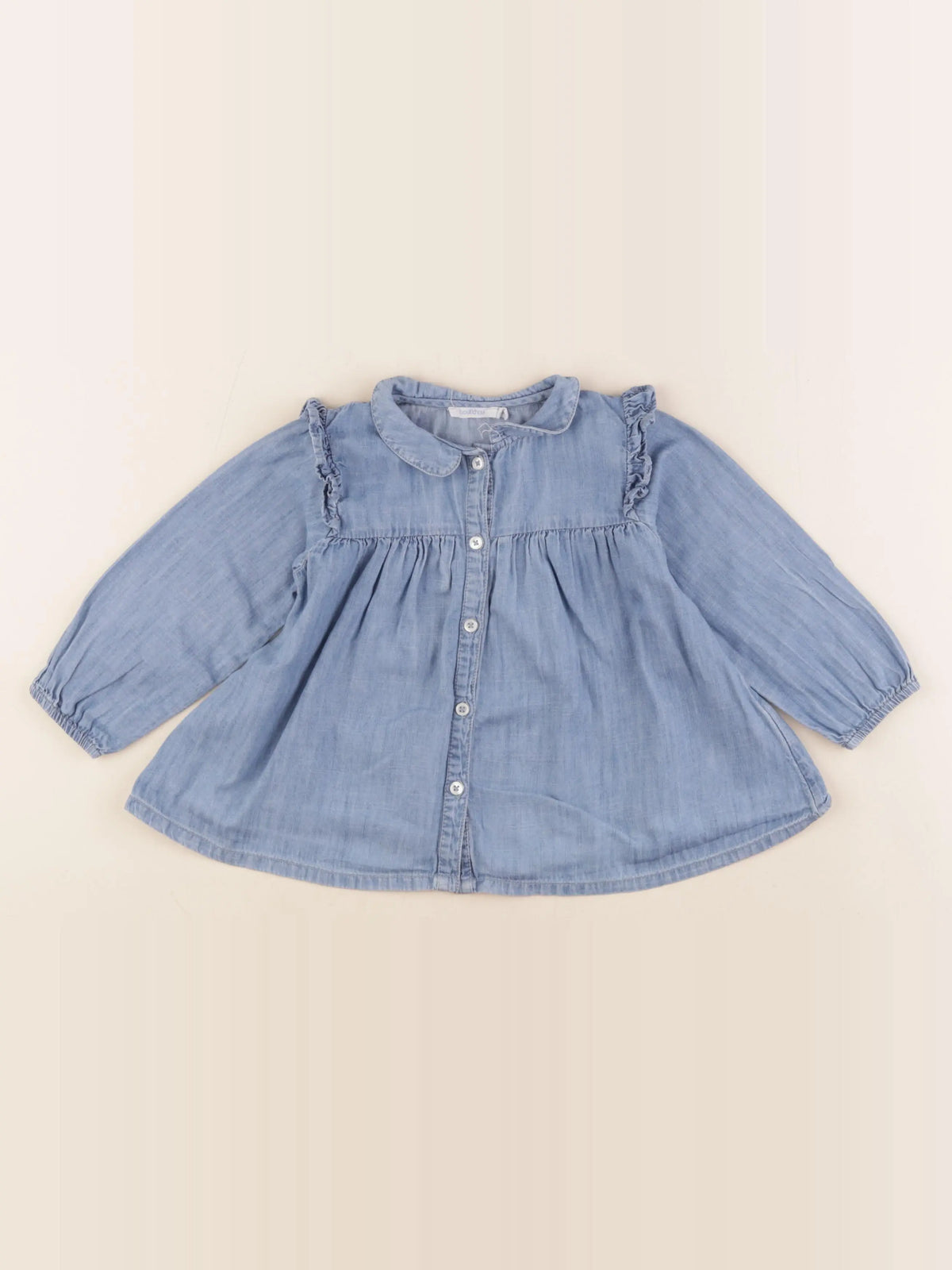 Boutchou - chemise bleu - 24 mois