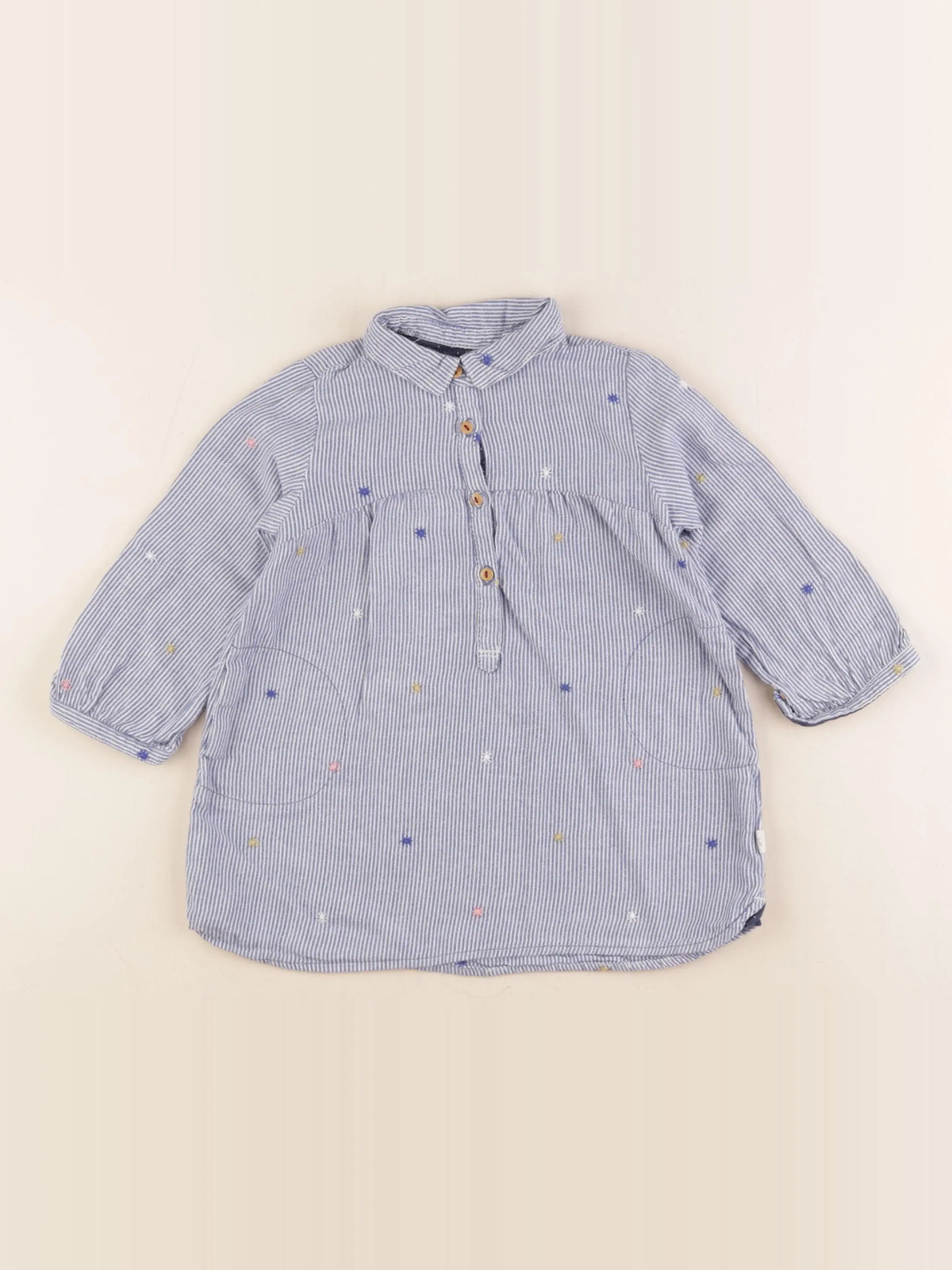 Zara - blouse bleu - 2/3 ans