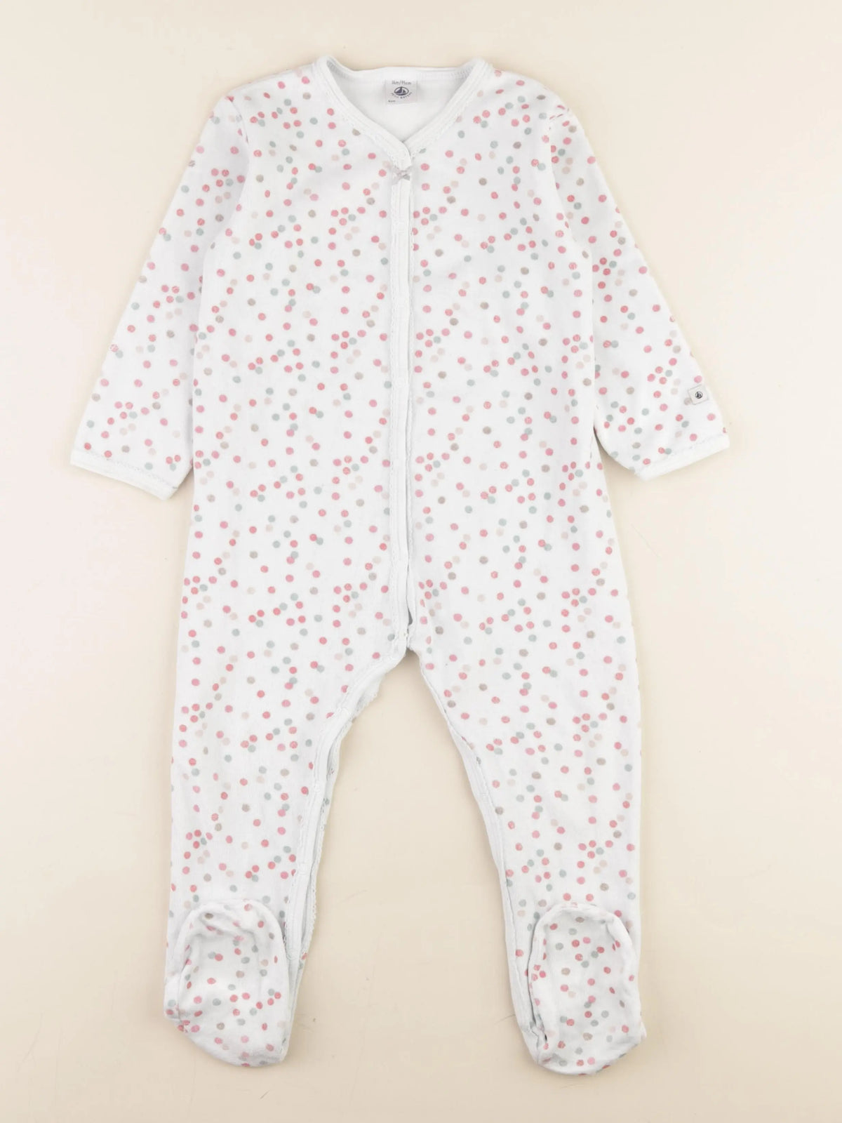 Petit Bateau - pyjama velours multicolore - 36 mois
