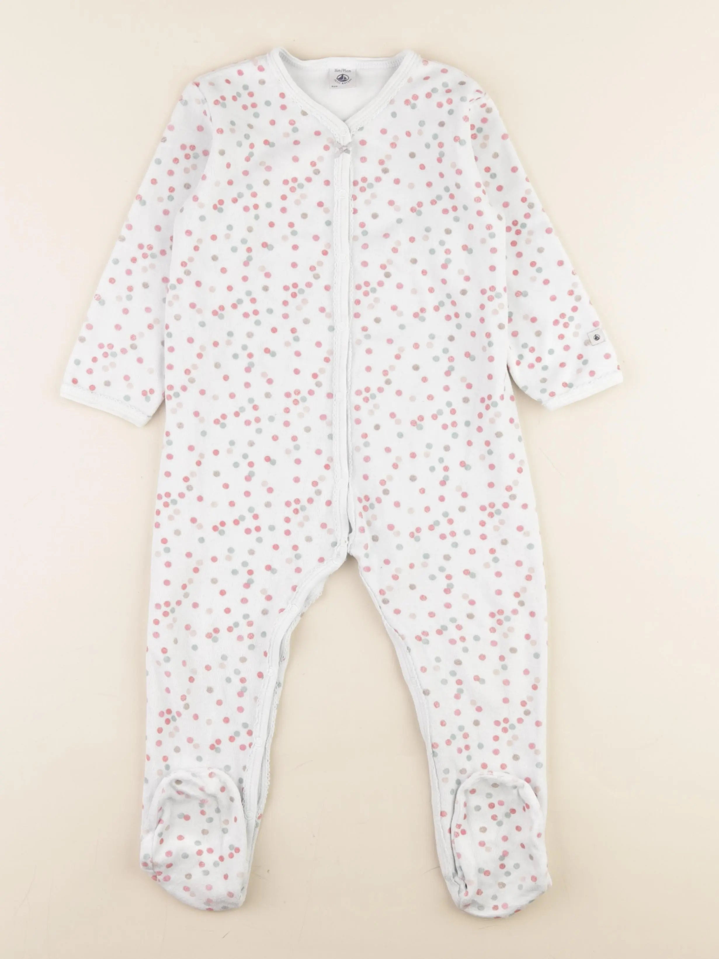 Petit Bateau - pyjama velours multicolore - 36 mois