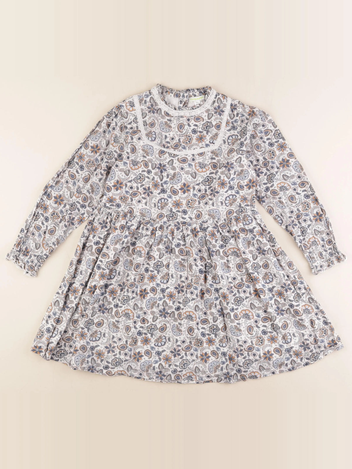 Vertbaudet - robe blanc, bleu - 9 ans