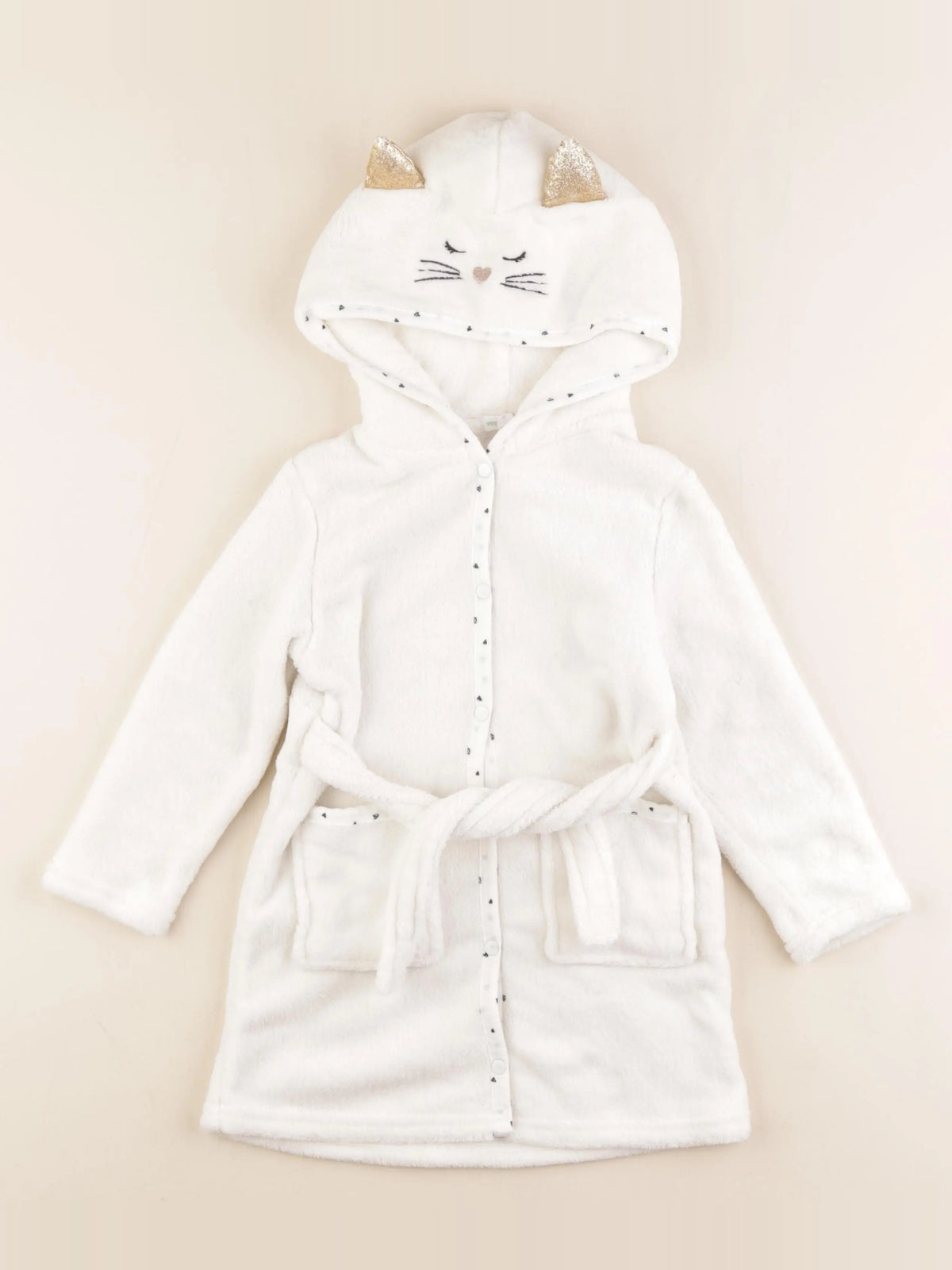 Vertbaudet - robe de chambre blanc - 4 ans