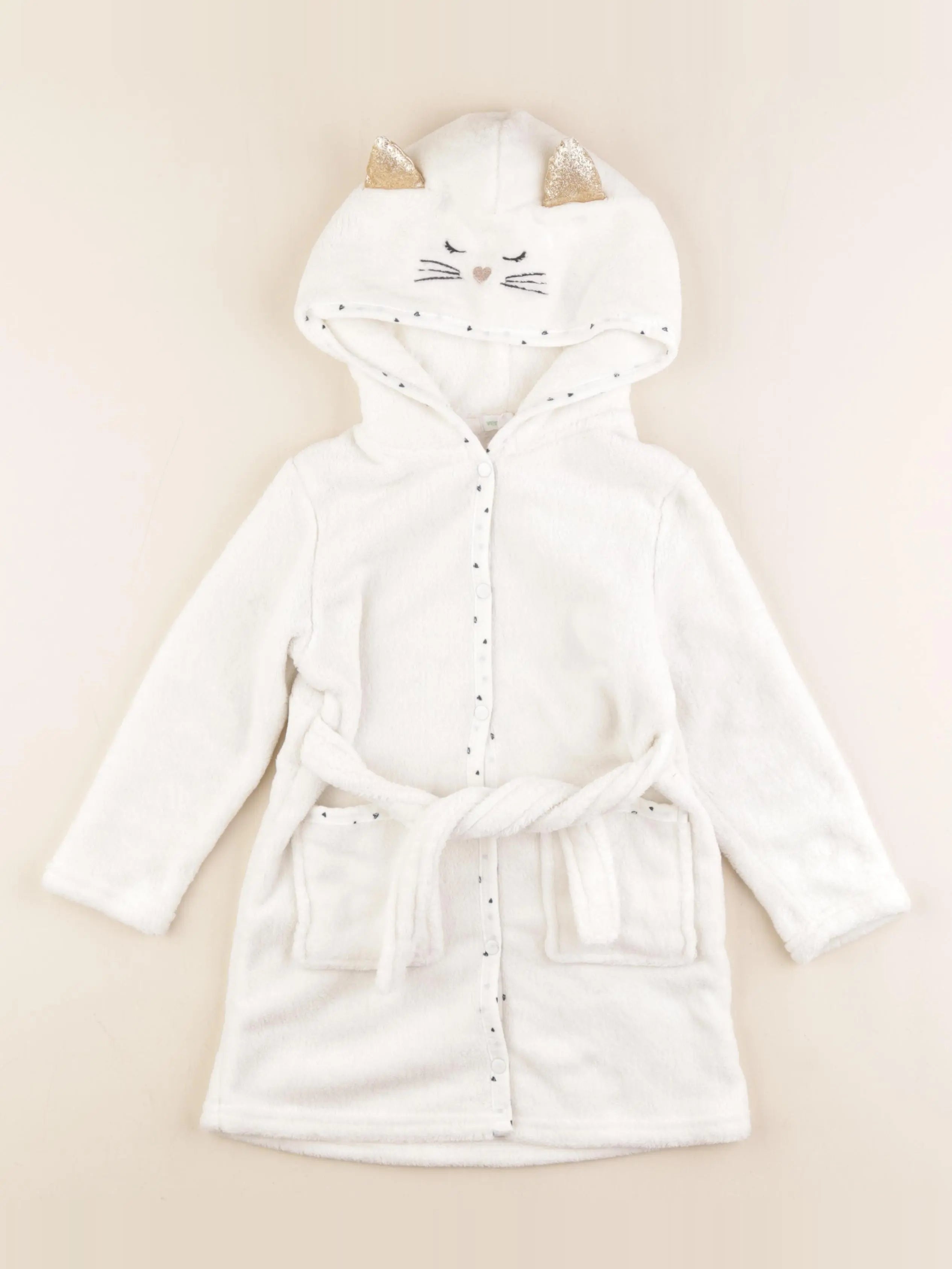 Vertbaudet - robe de chambre blanc - 4 ans