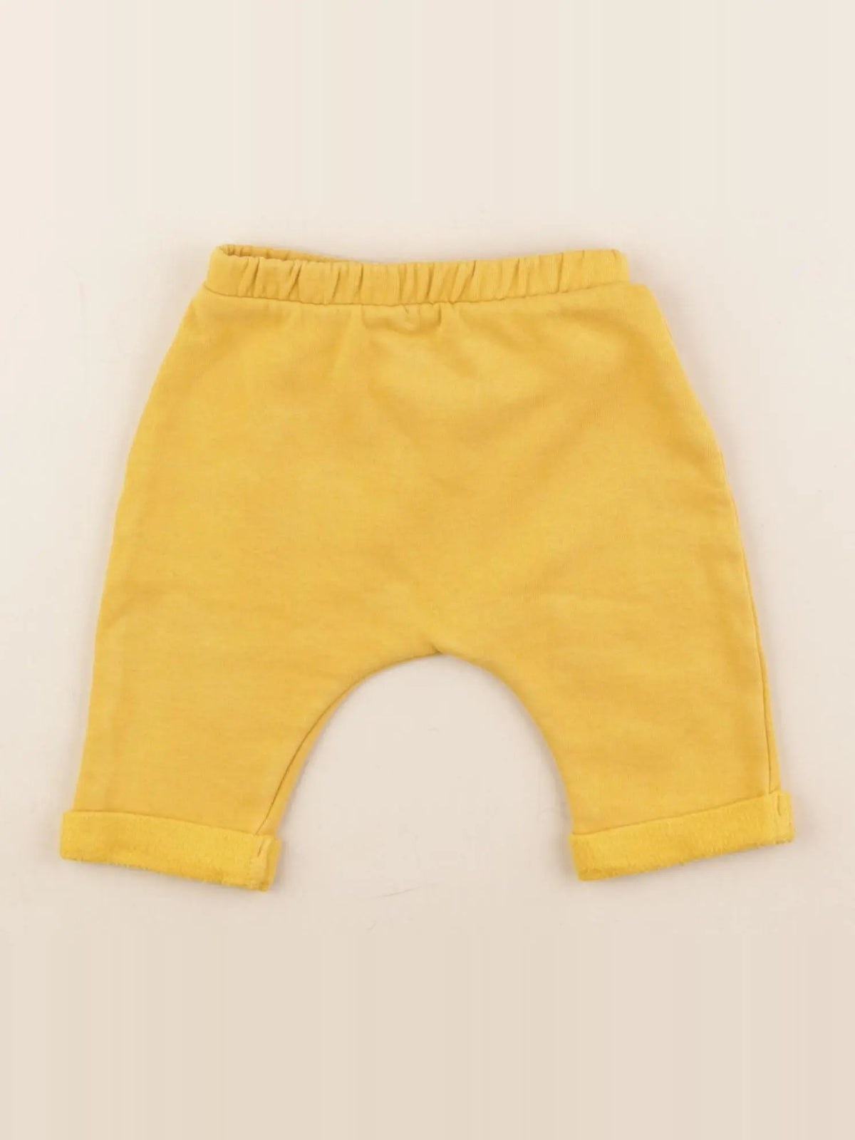 Vertbaudet - sarouel doublé jaune - 3 mois