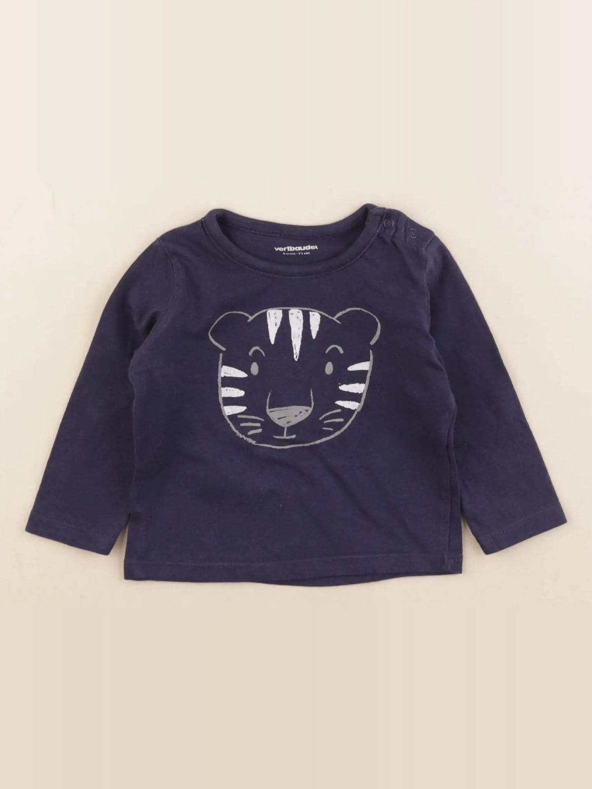 Vertbaudet - tee-shirt bleu - 9 mois