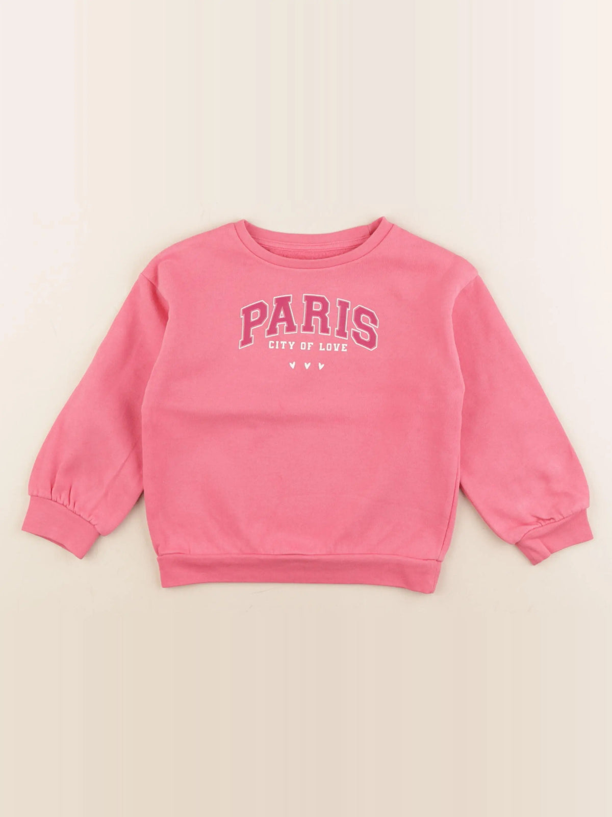 Vertbaudet - sweat rose - 4 ans
