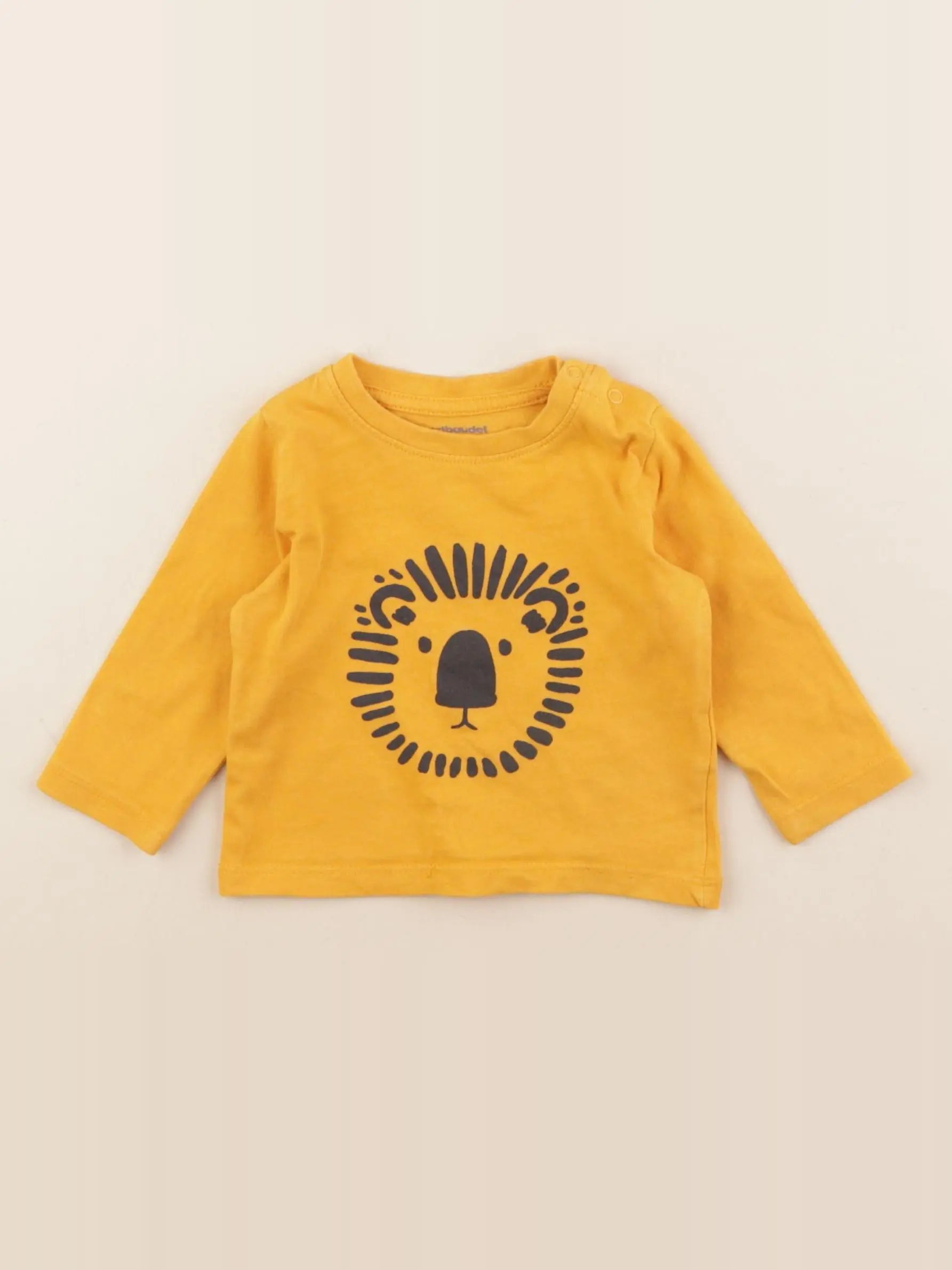 Vertbaudet - tee-shirt jaune - 6 mois