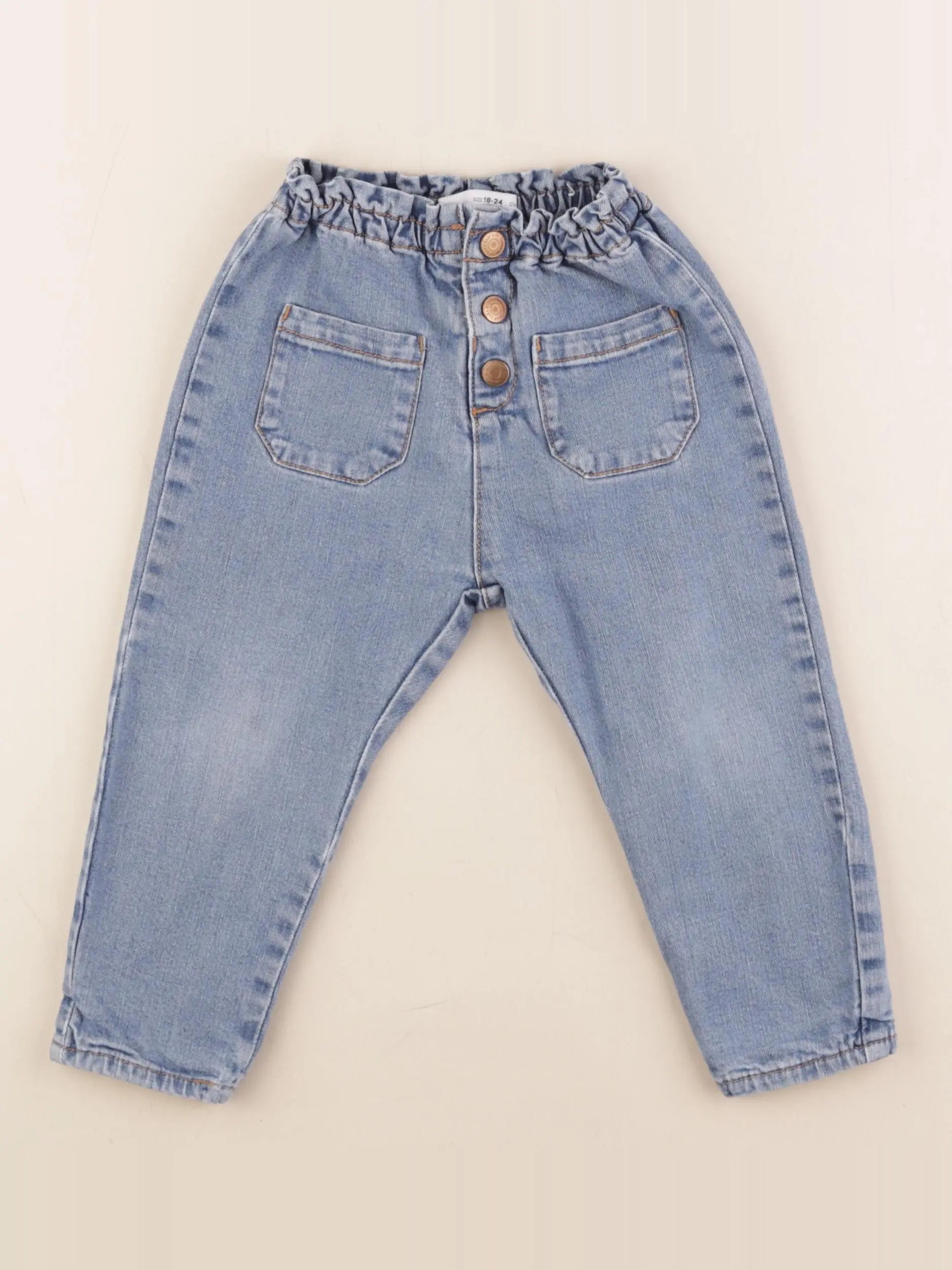 Zara - jean doublé bleu - 18/24 mois