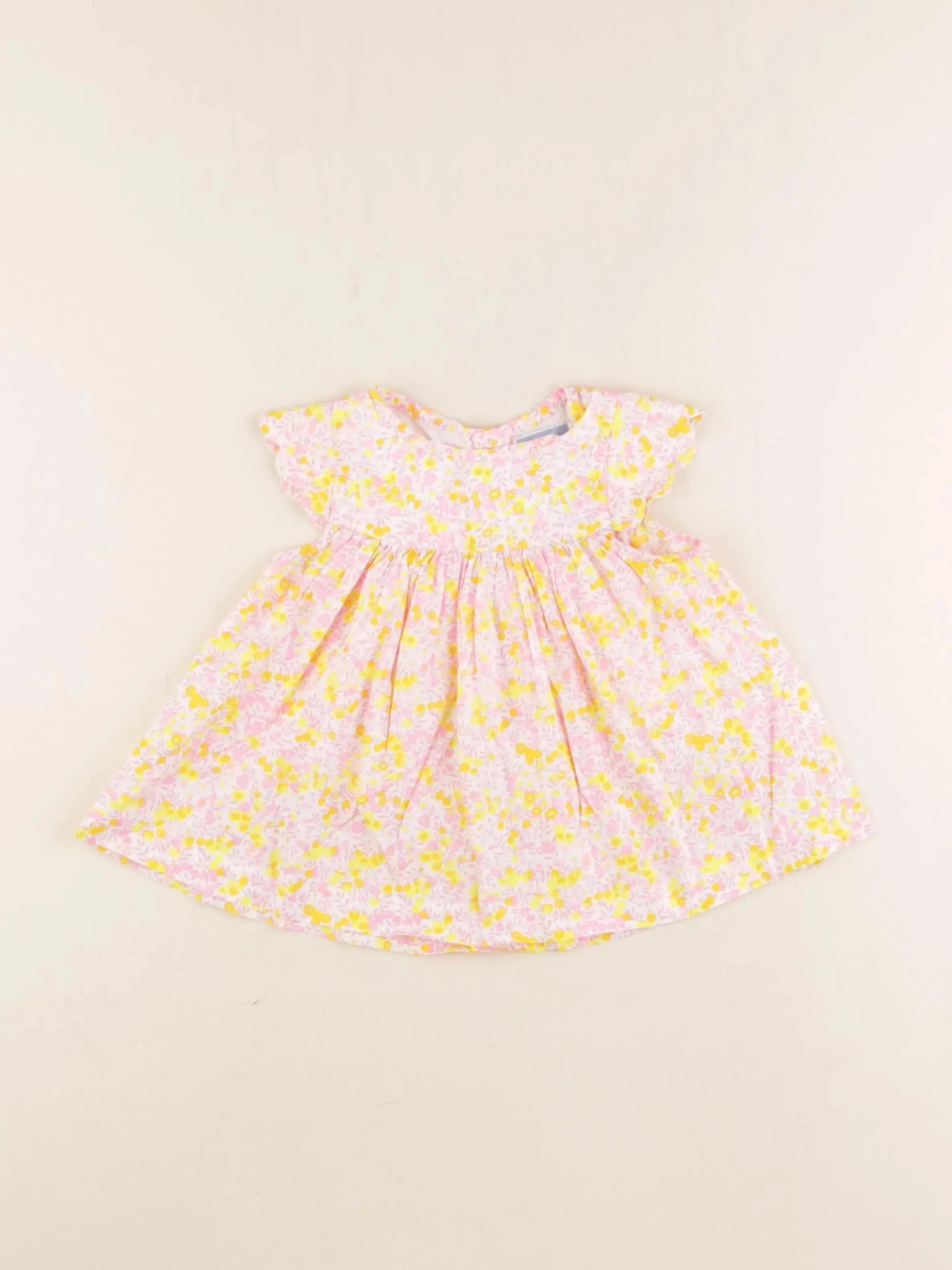 Jacadi - blouse liberty jaune, rose - 36 mois