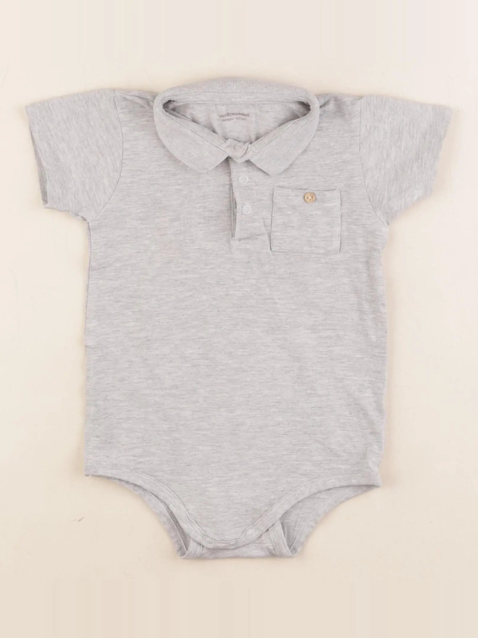 Vertbaudet - body à col gris - 36 mois