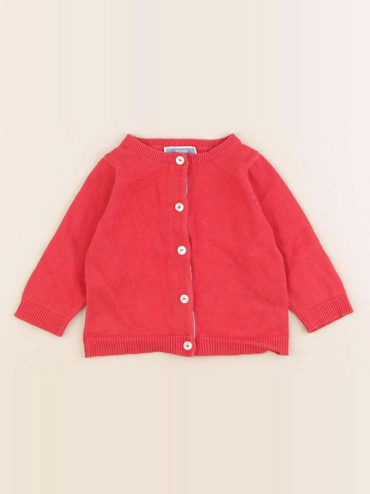 Jacadi - gilet rouge - 6 mois