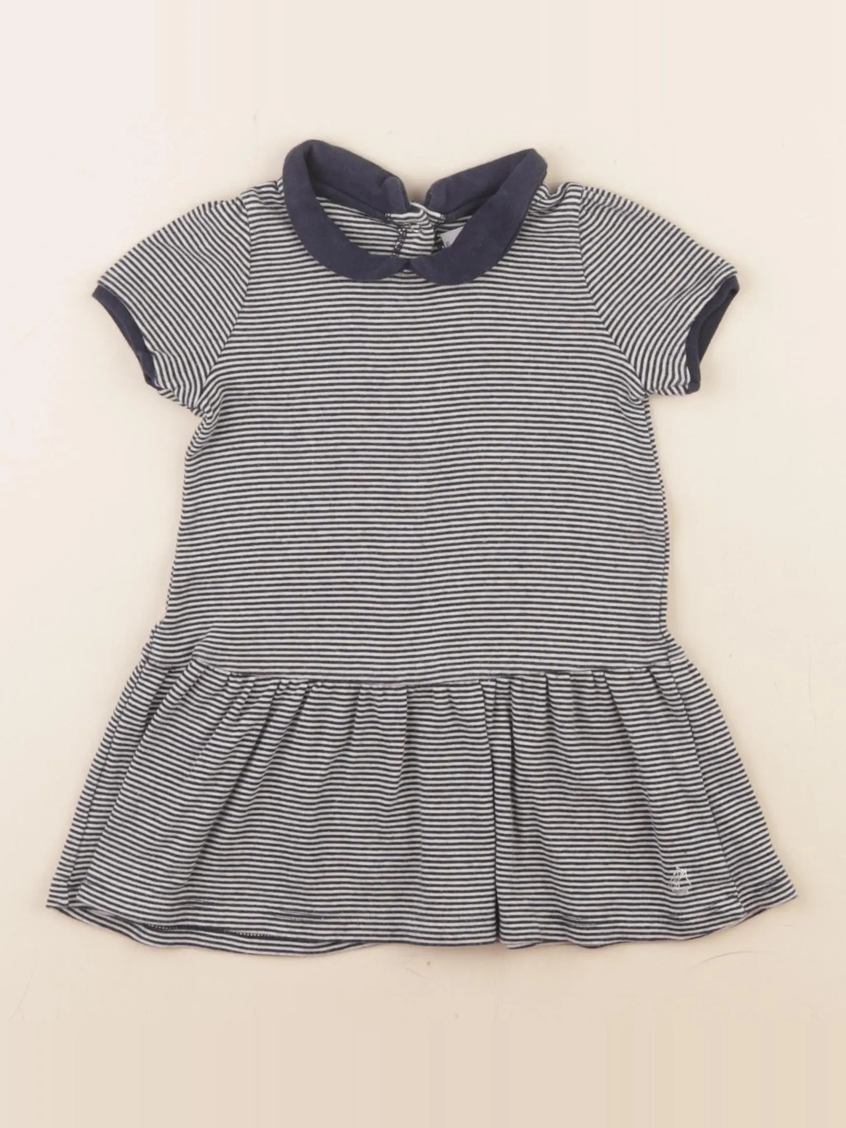 Petit Bateau - robe bleu - 12 mois