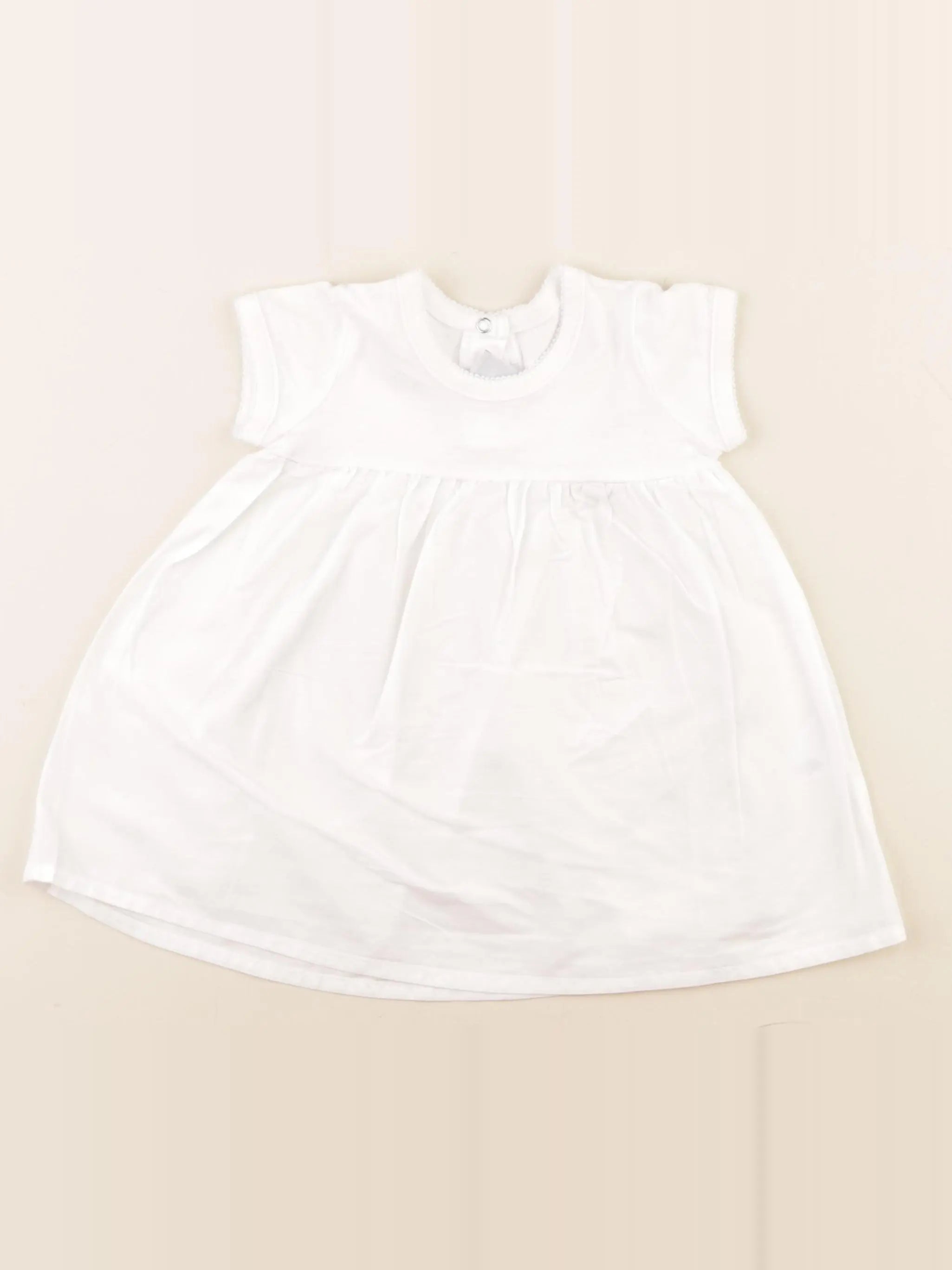 Petit Bateau - robe blanc - 6 mois