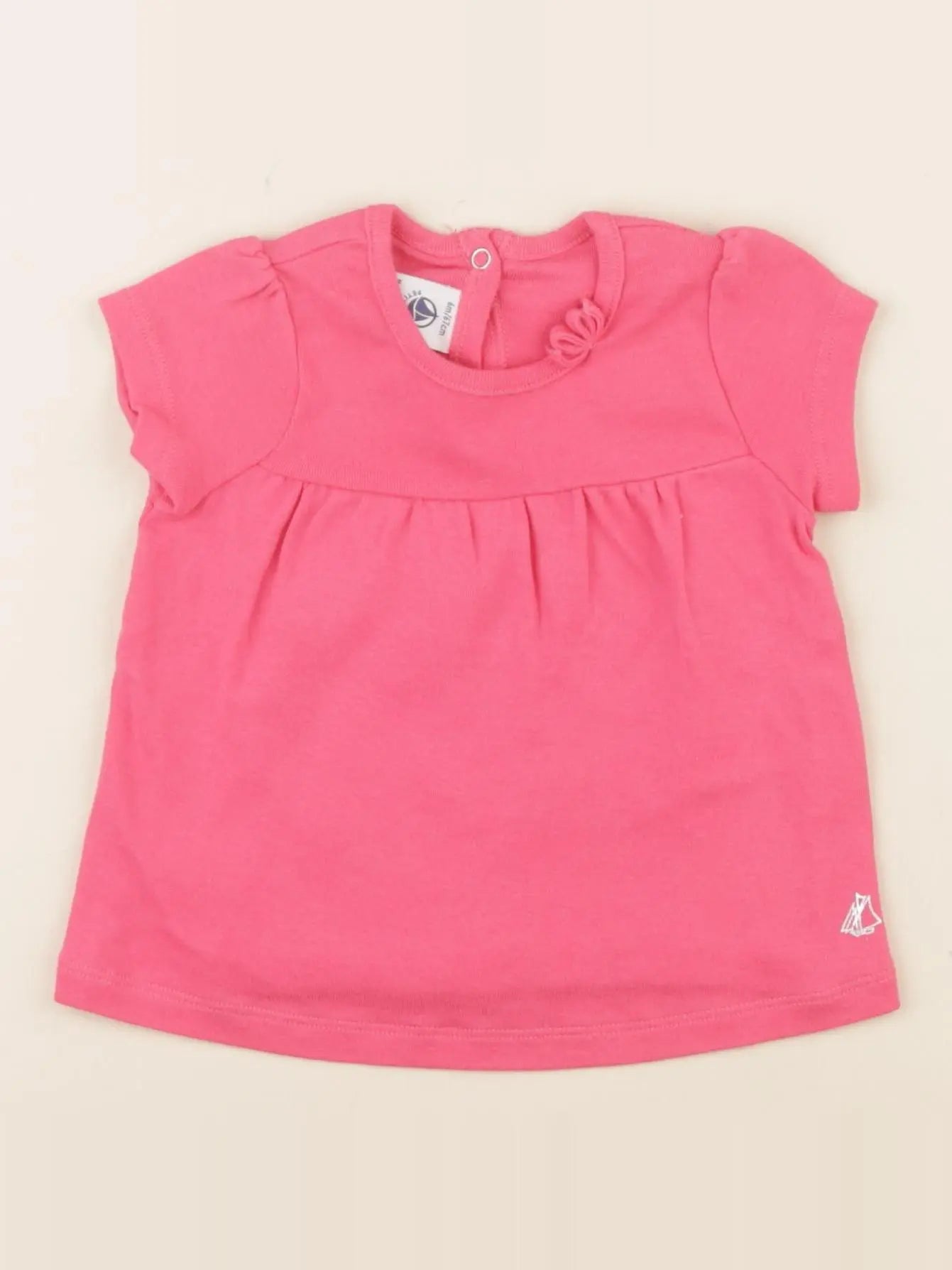 Petit Bateau - tee-shirt rose - 6 mois