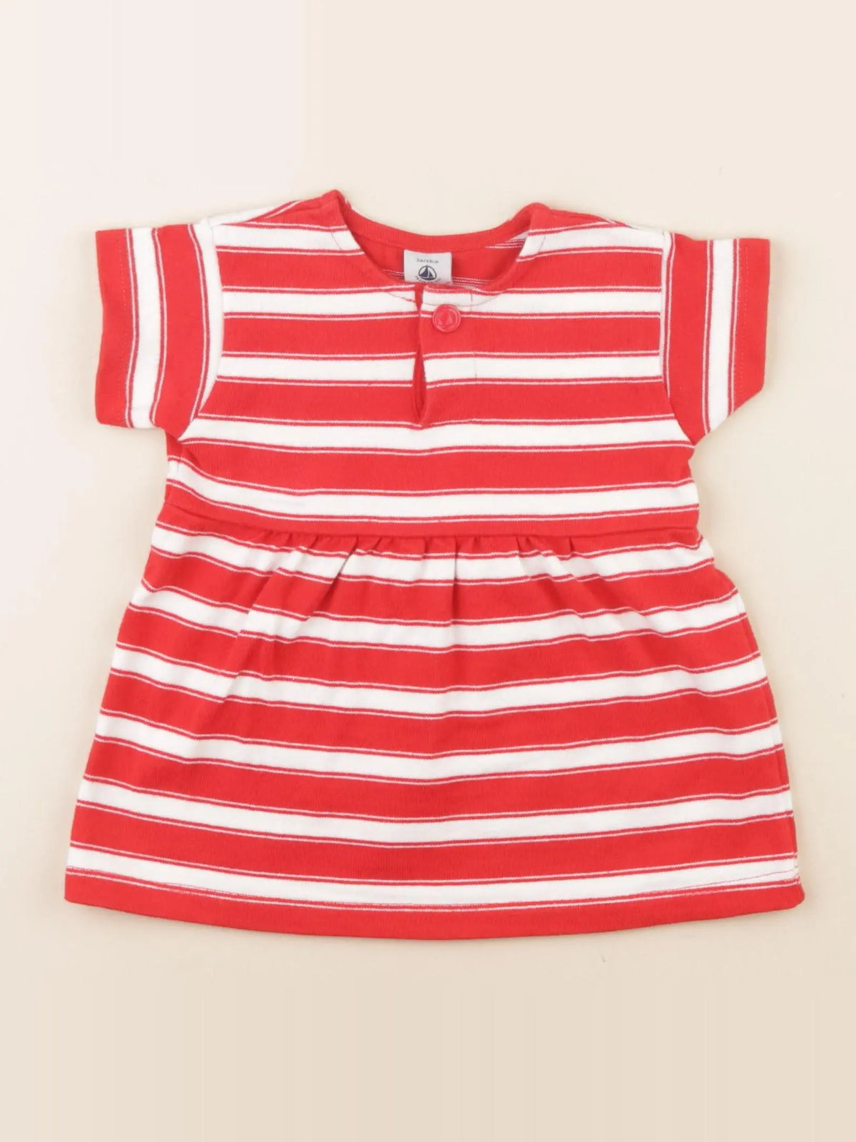Petit Bateau - robe rouge - 3 mois