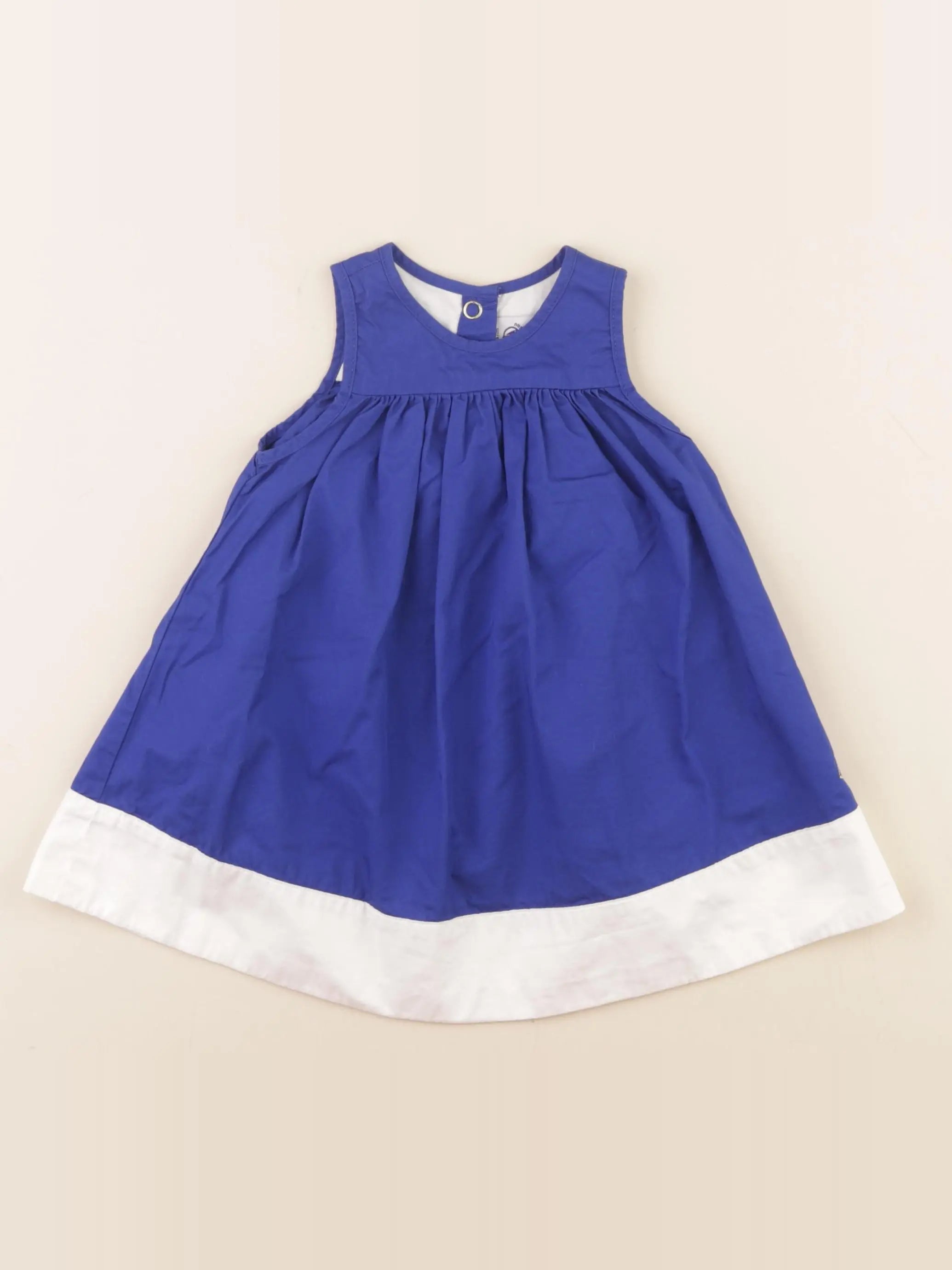 Petit Bateau - robe bleu - 6 mois
