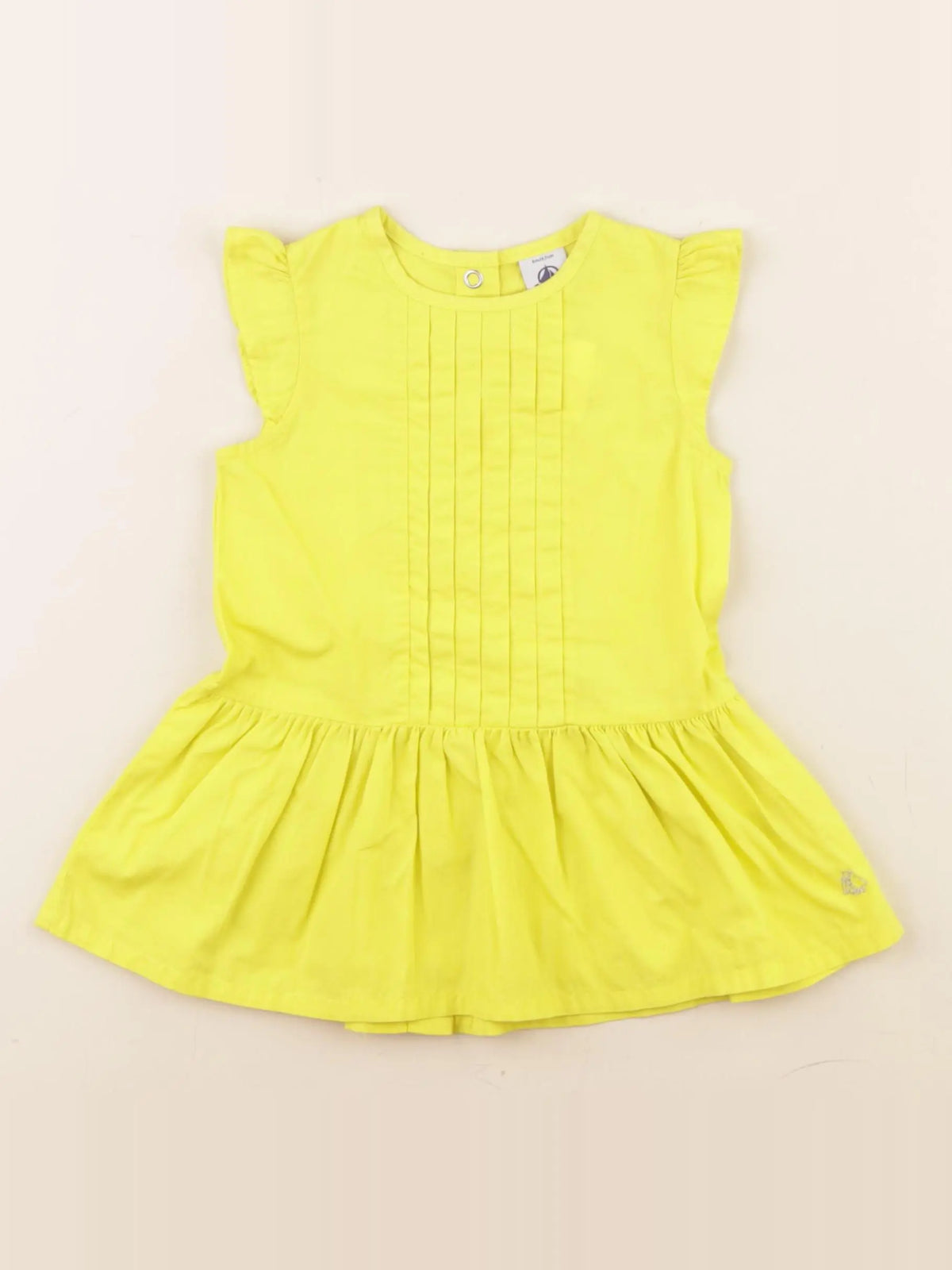 Petit Bateau - robe jaune - 6 mois