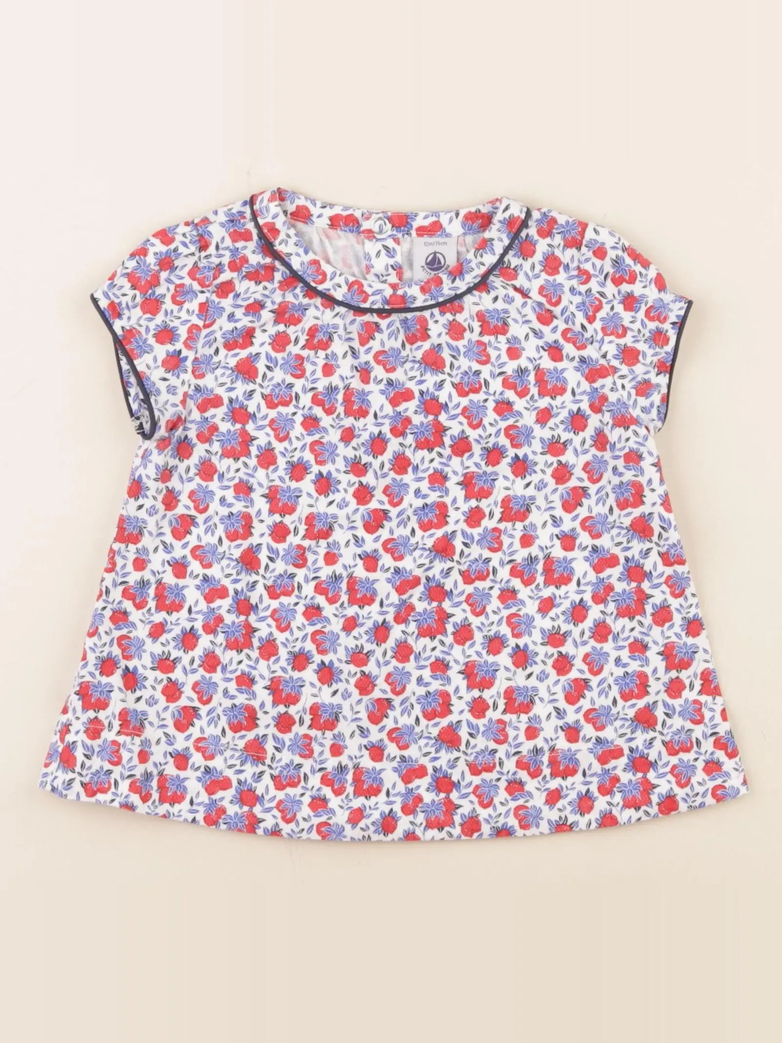 Petit Bateau - blouse multicolore - 12 mois
