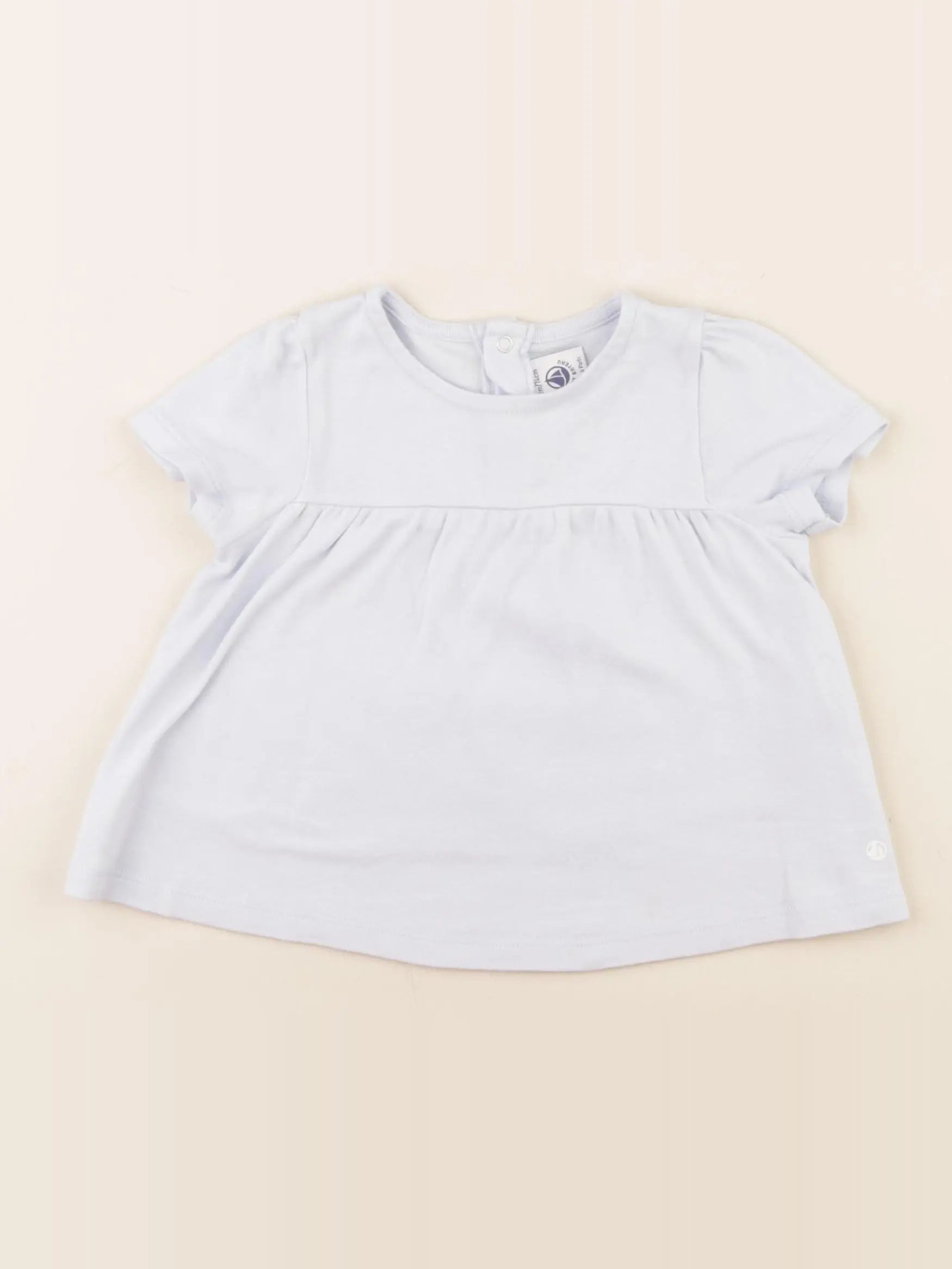 Petit Bateau - tee-shirt bleu - 12 mois