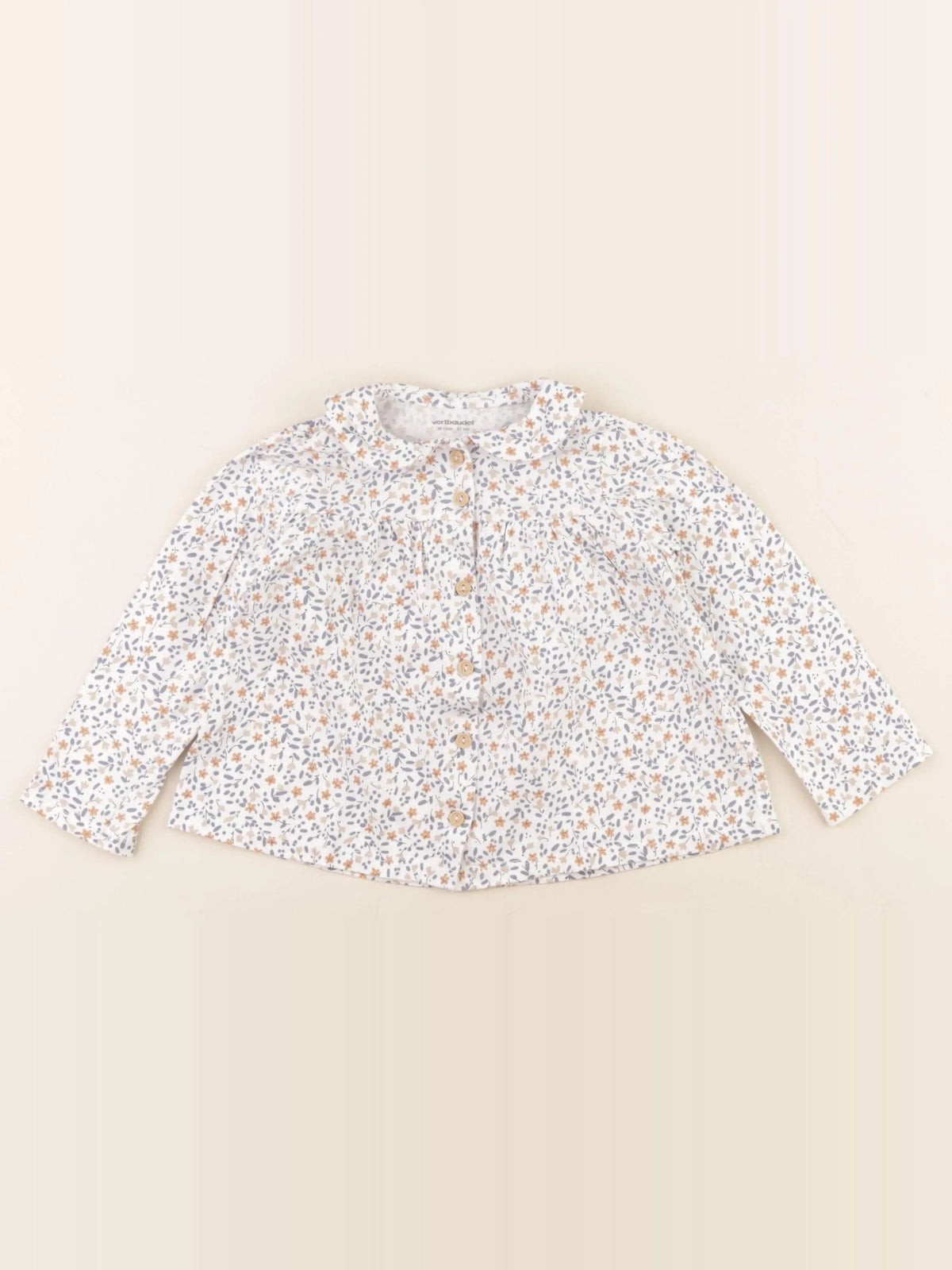 Vertbaudet - tee-shirt blanc, bleu - 36 mois