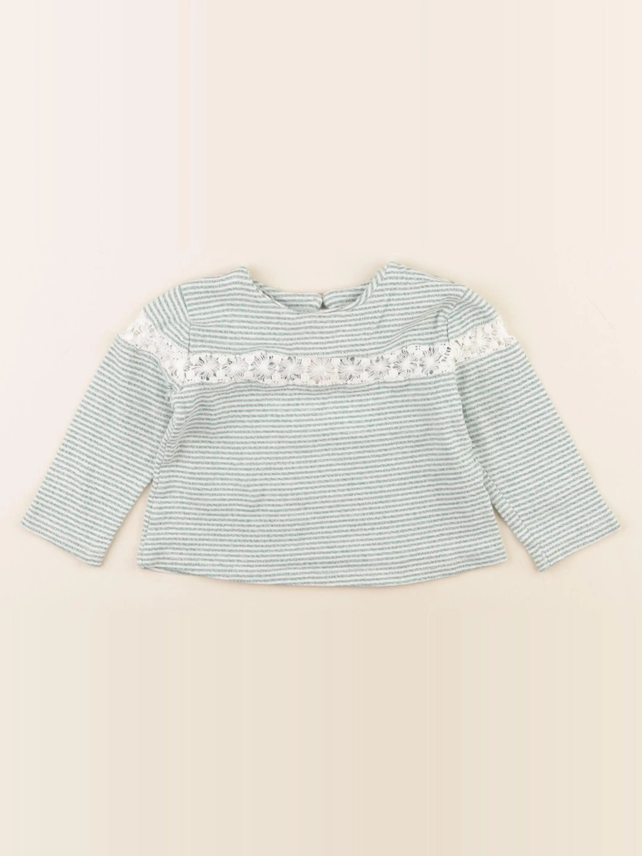 Zara - tee-shirt blanc, vert - 12/18 mois
