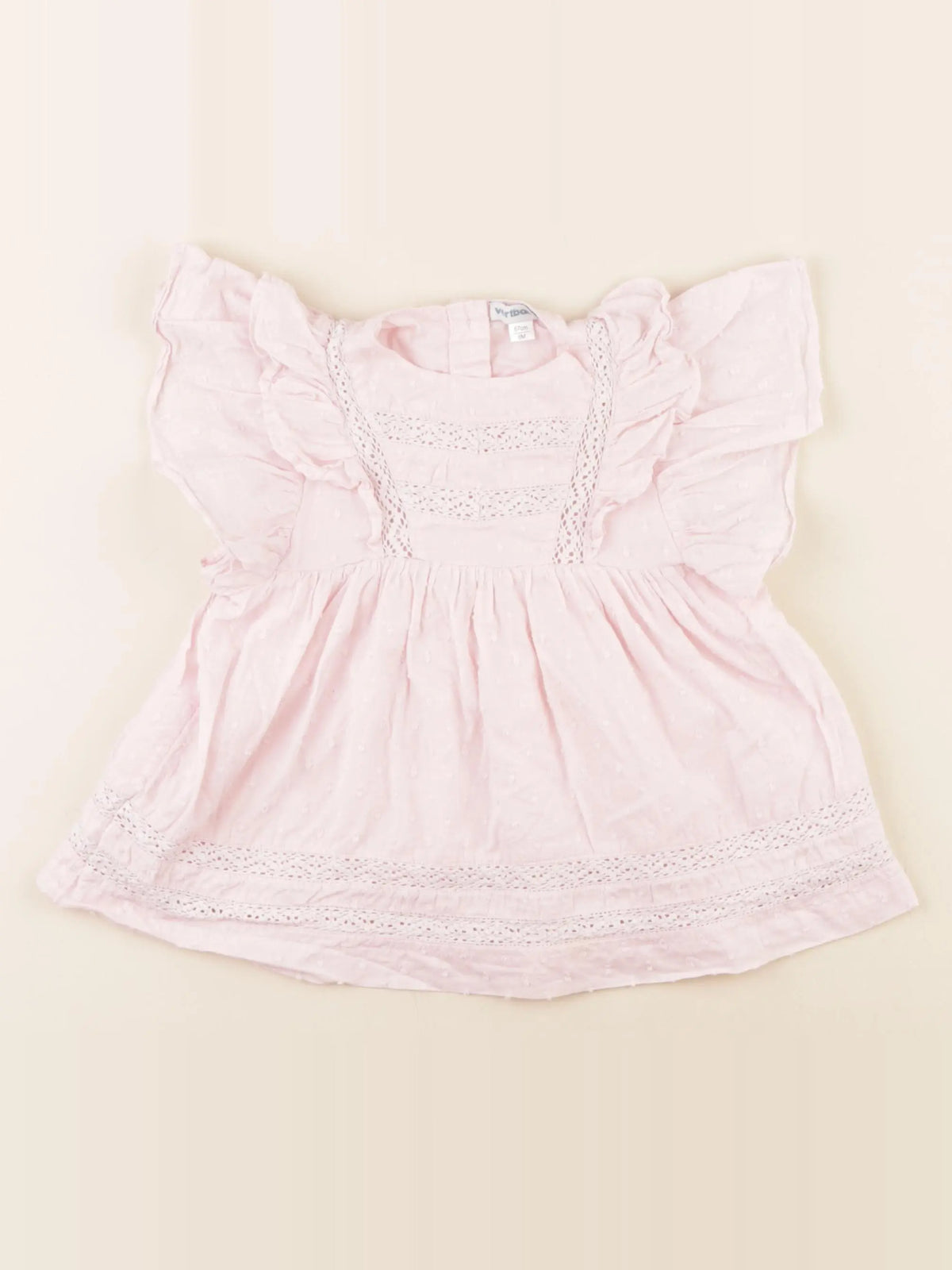 Vertbaudet - robe rose - 6 mois