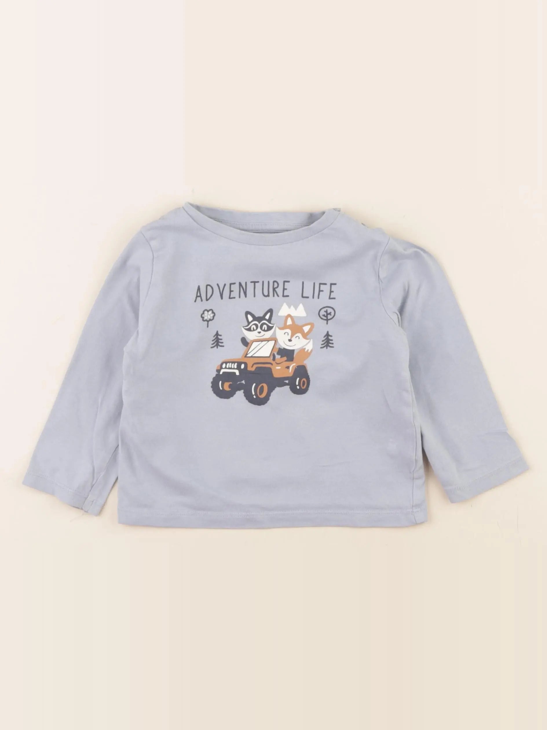 Vertbaudet - tee-shirt bleu - 18 mois