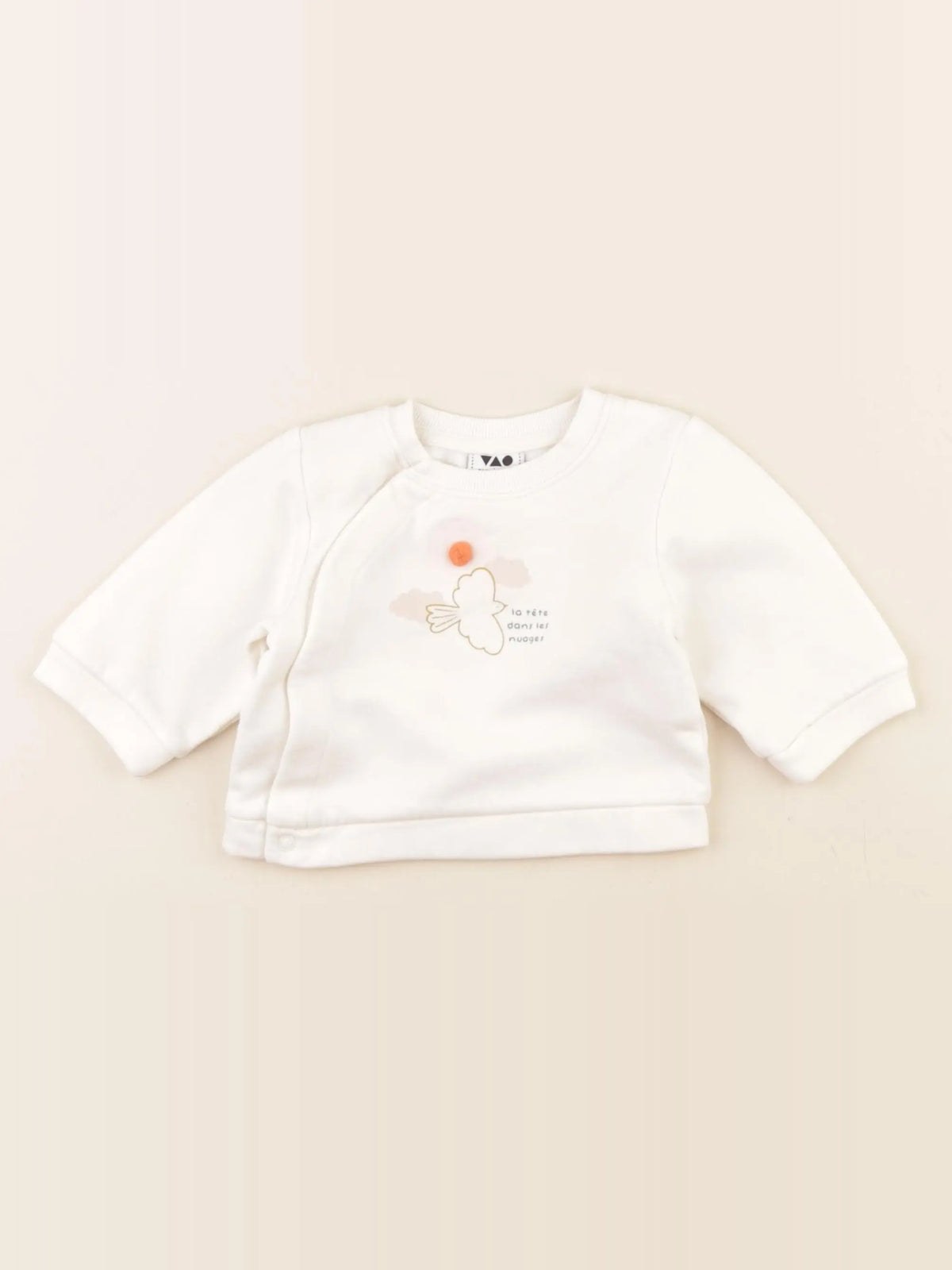 Tape à l'oeil - sweat blanc - 3 mois