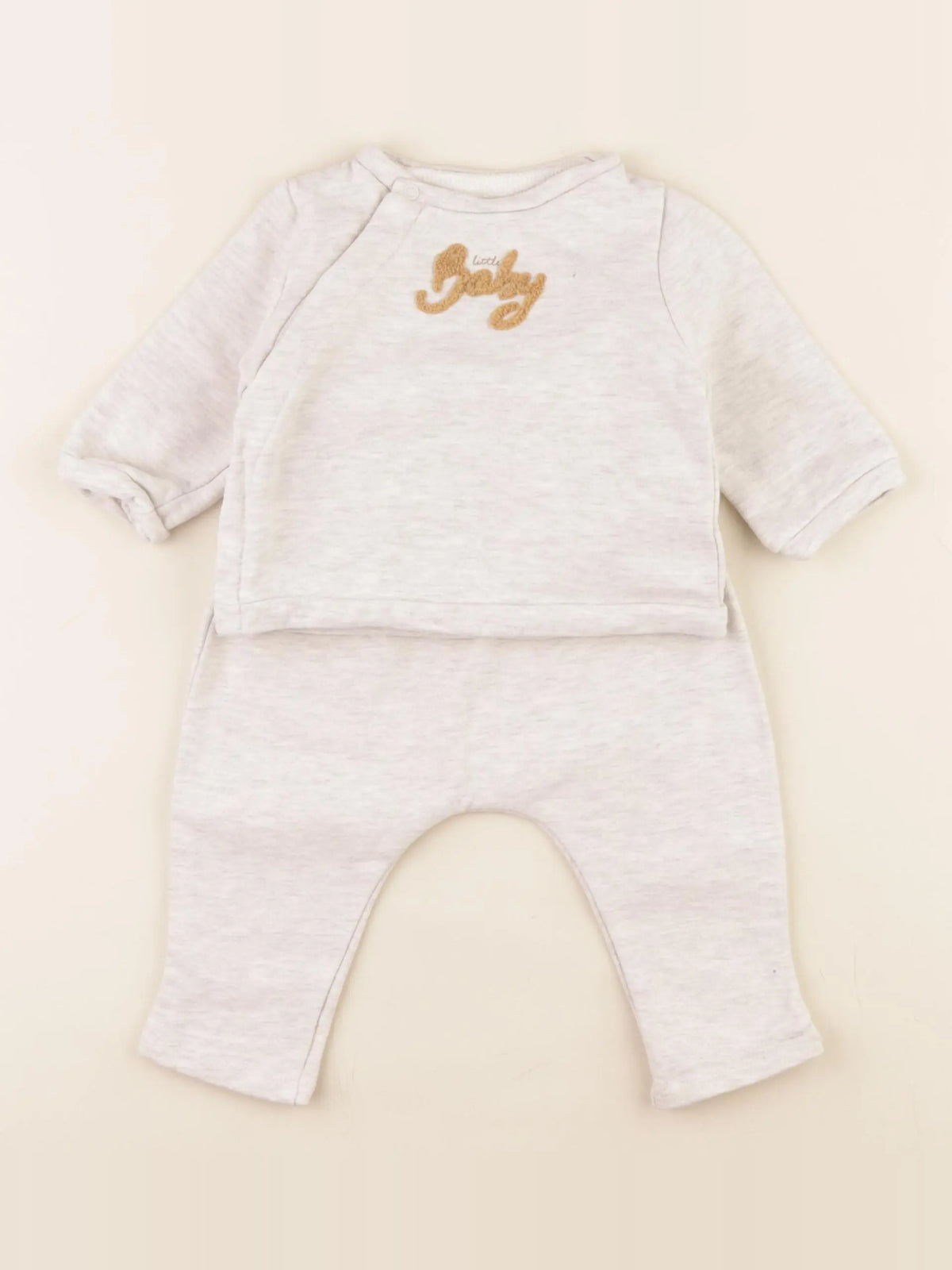 Vertbaudet - ensemble beige - 3 mois