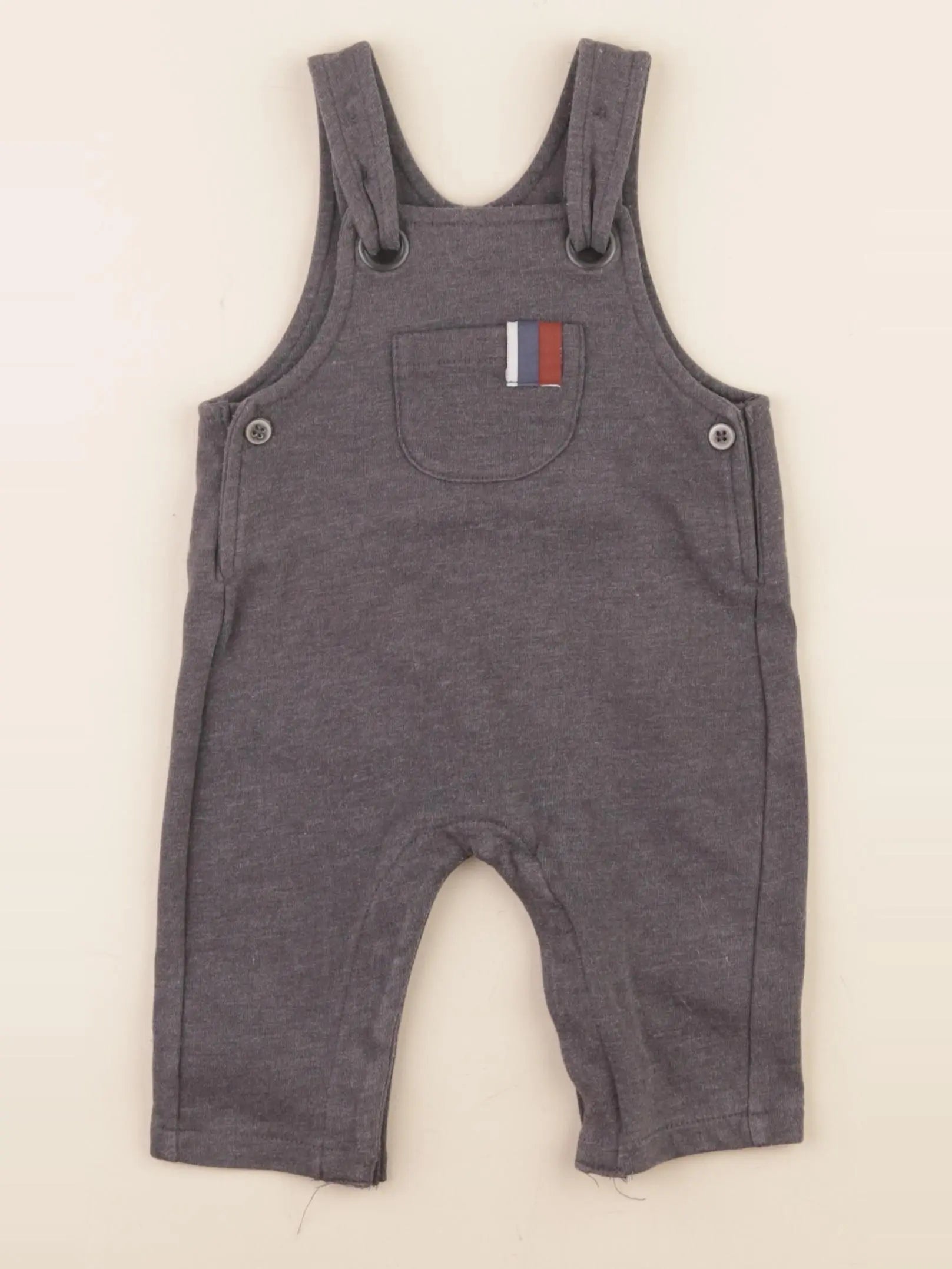 Vertbaudet - salopette gris - 6 mois
