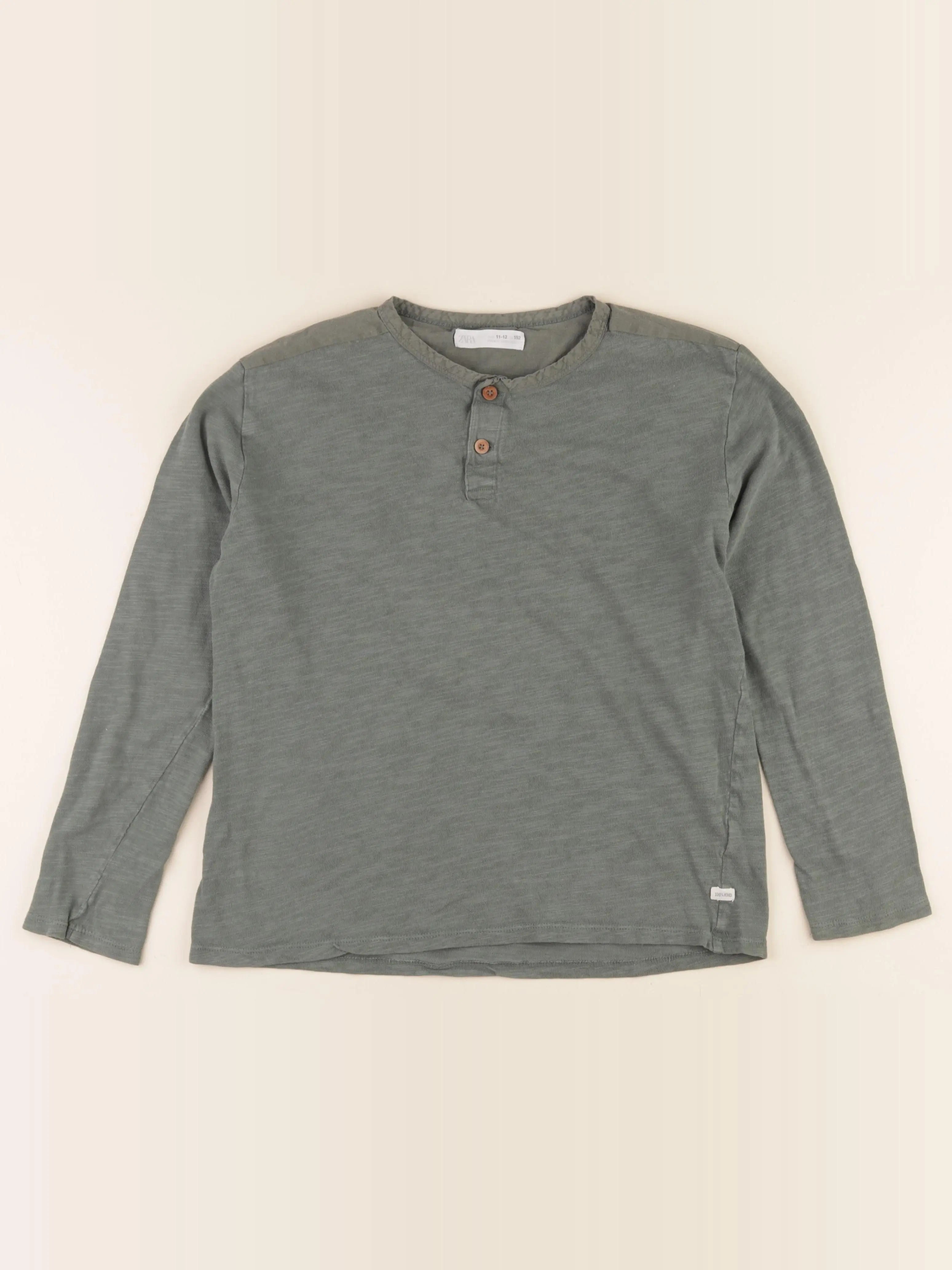 Zara - tee-shirt vert - 11/12 ans