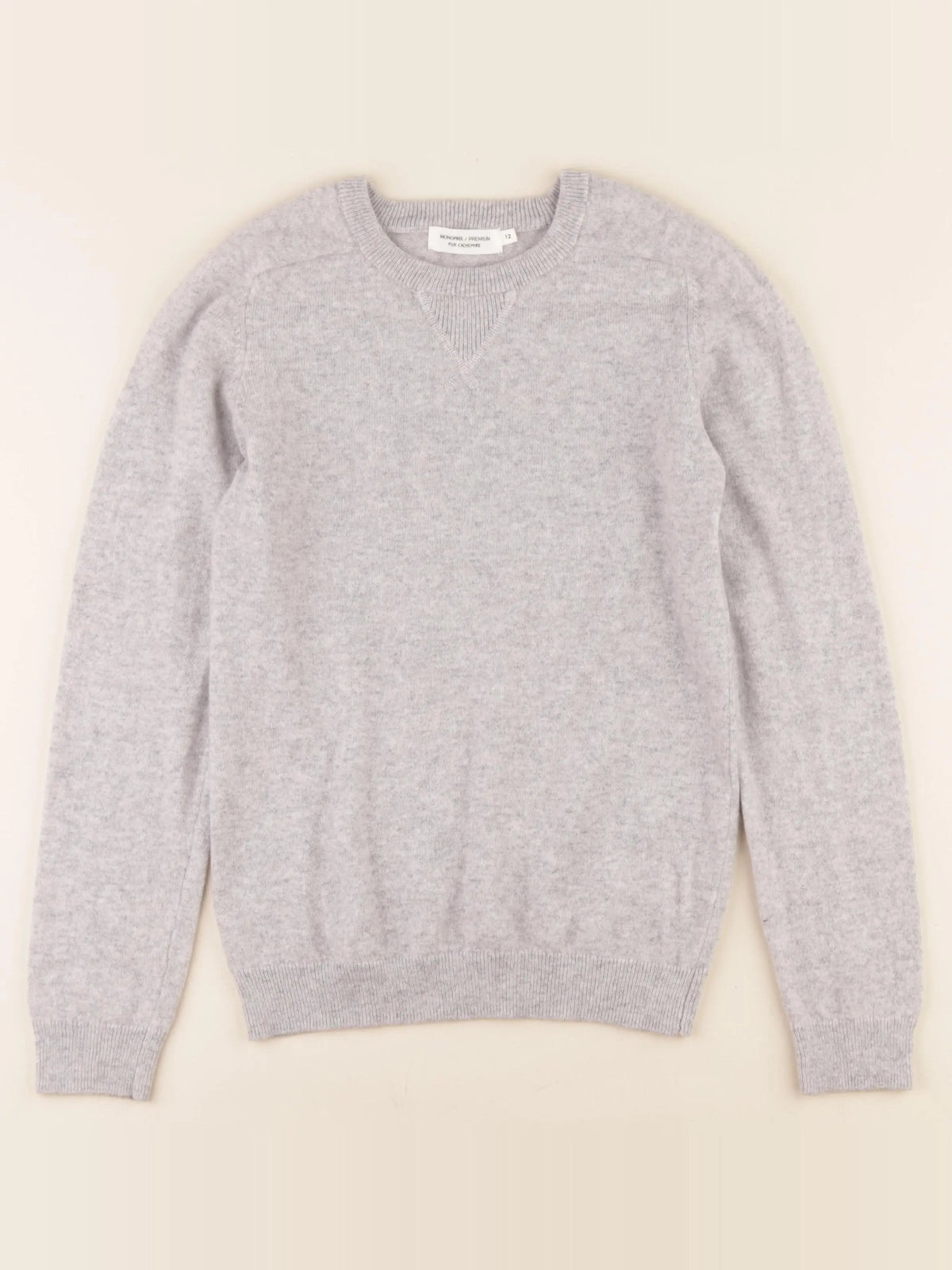 Monoprix - pull gris - 12 ans
