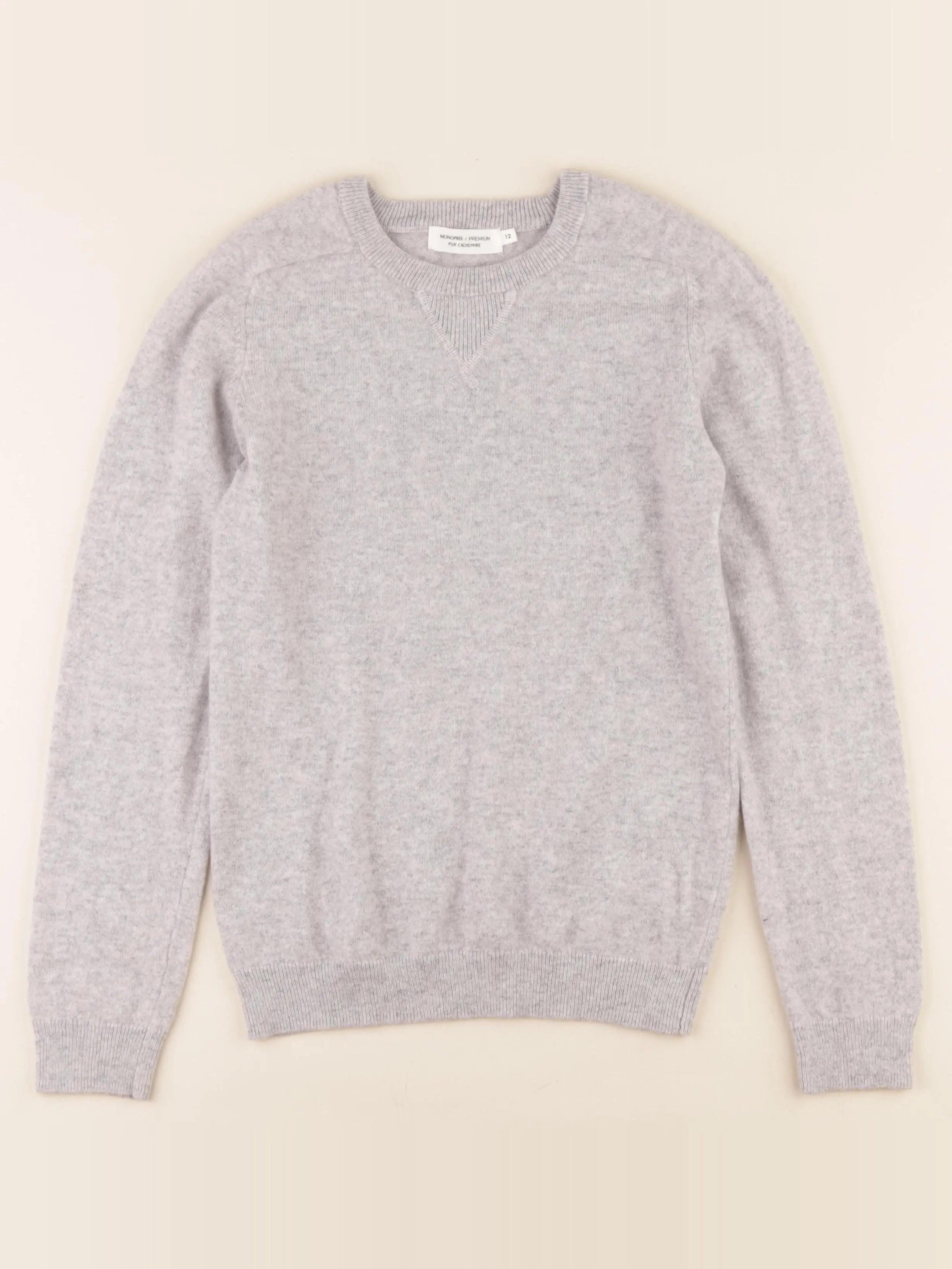 Monoprix - pull gris - 12 ans