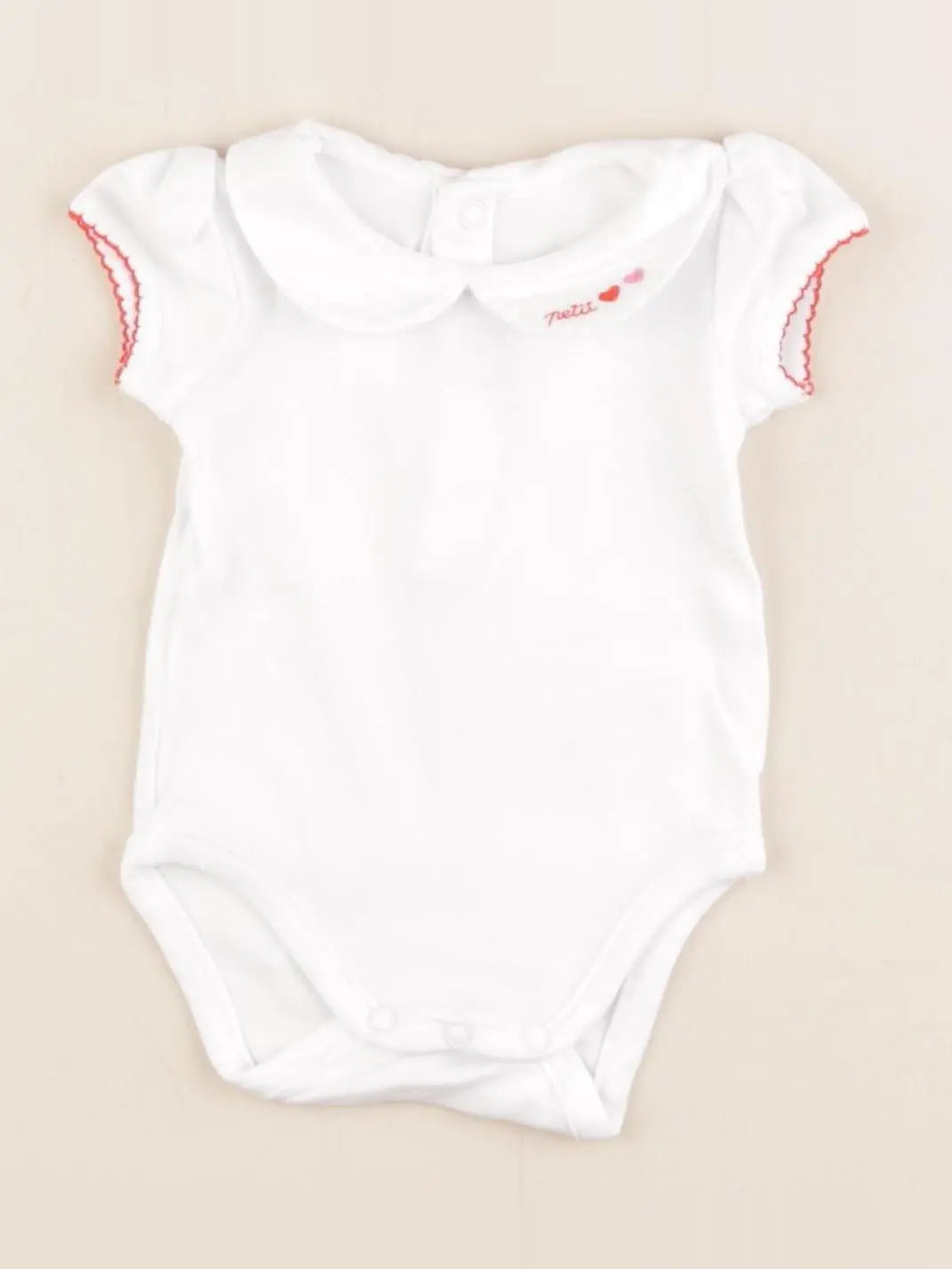 Jacadi - body à col blanc - 1 mois