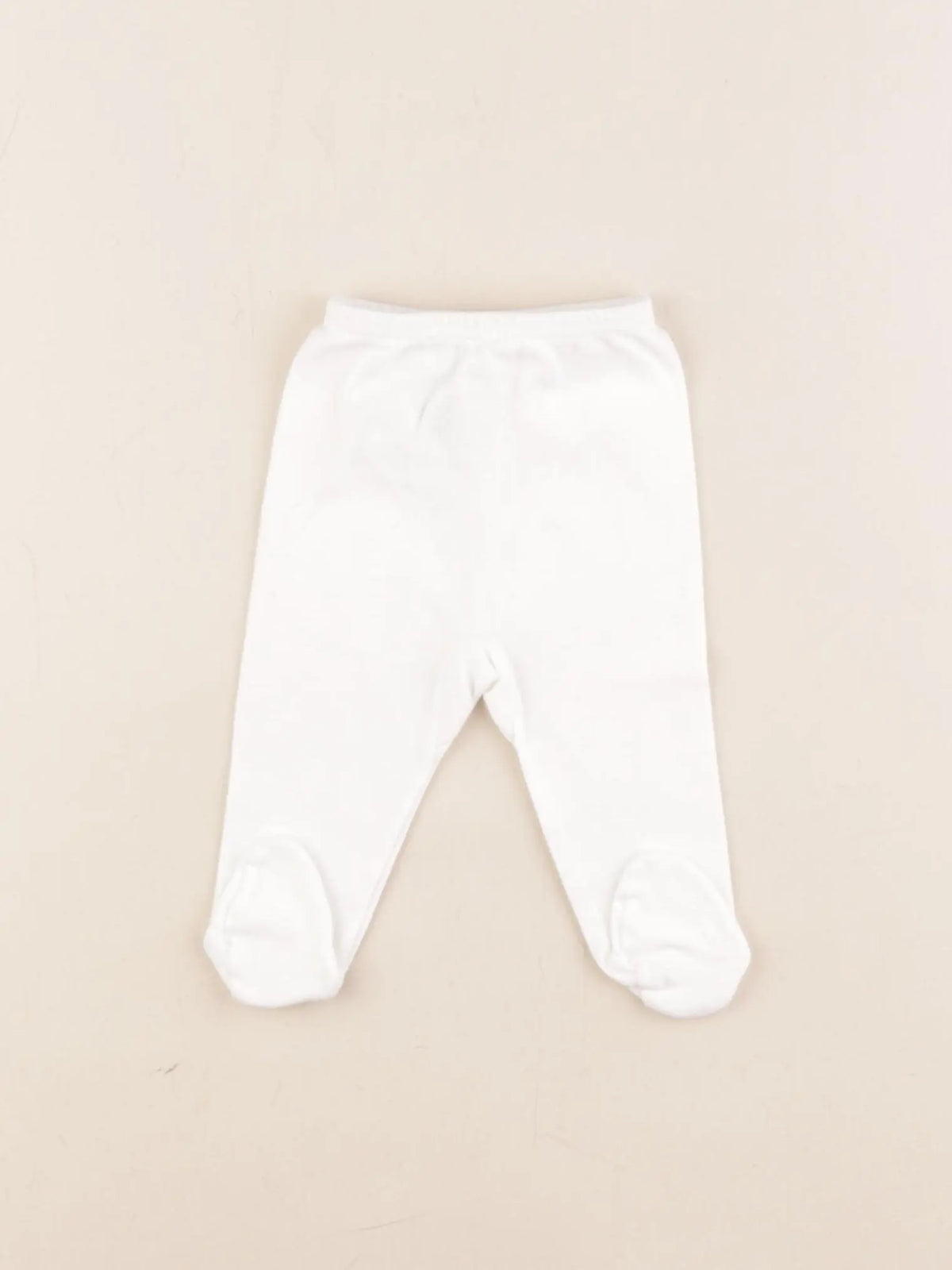 Petit Bateau - legging blanc - 0 mois