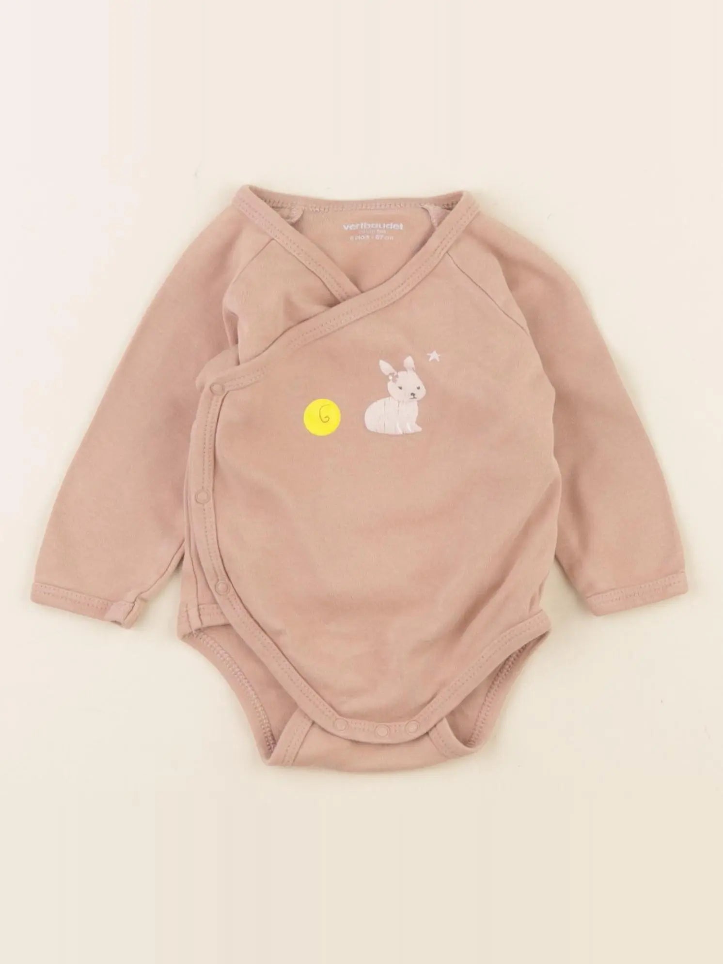 Vertbaudet - body rose - 6 mois
