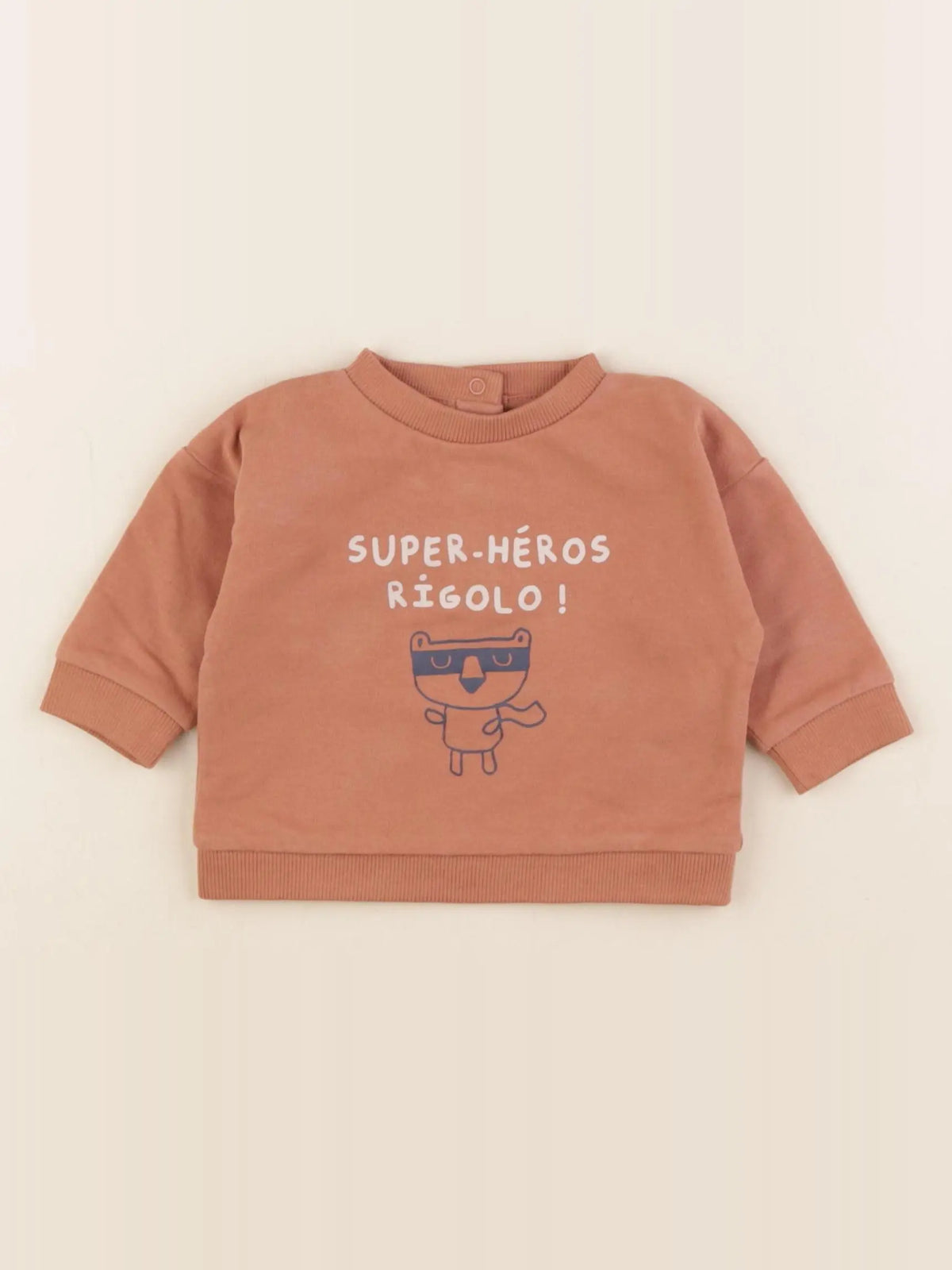 Vertbaudet - sweat marron - 3 mois